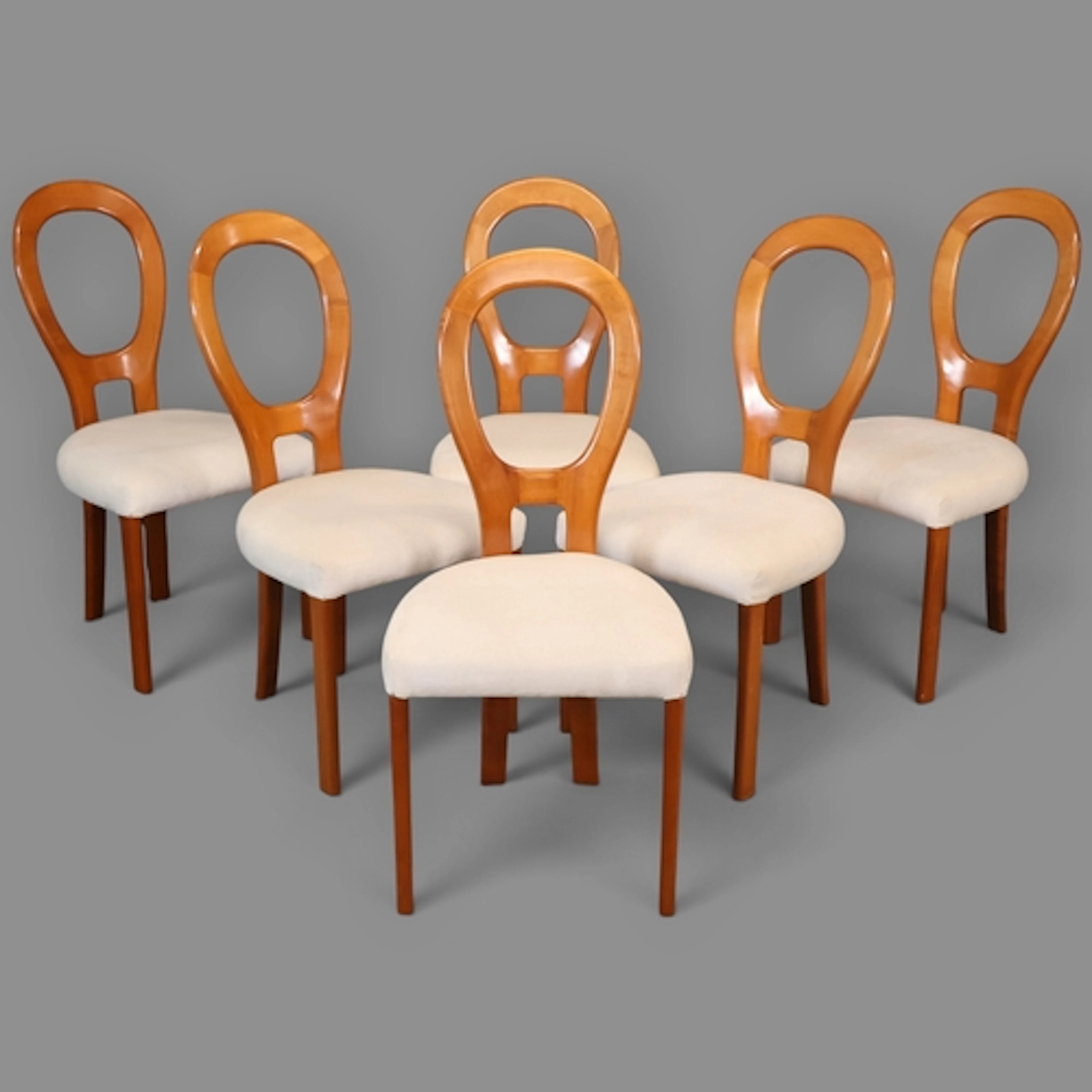 A set of six mid-century Wilhelm Knoll, Germany, loop back d...