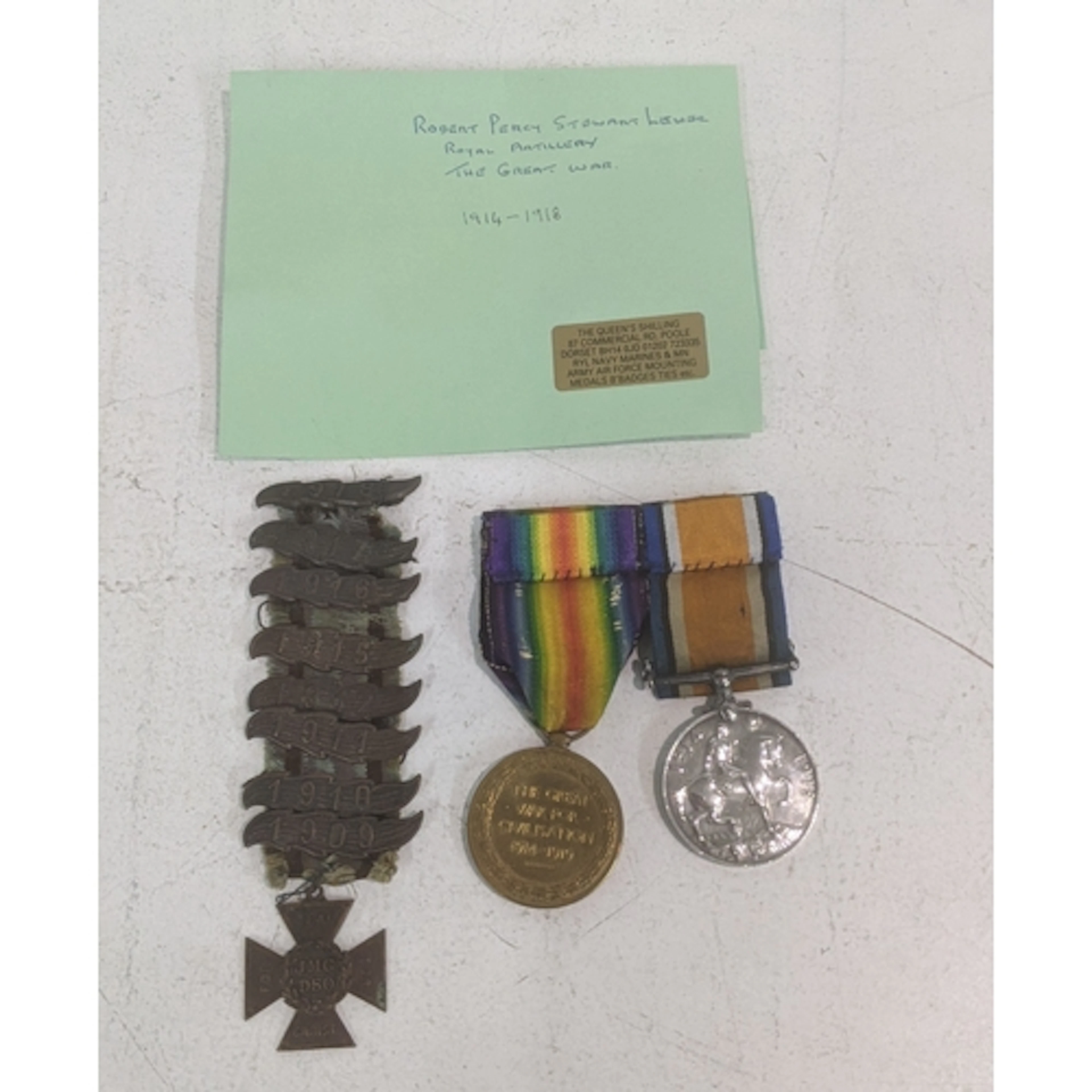 A group of three First World War medals to include a 14-18 m...
