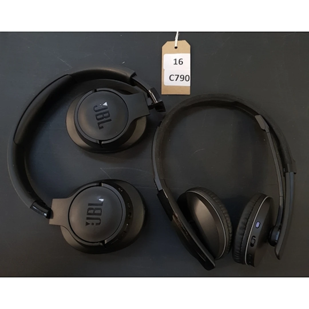 TWO PAIRS OF HEADPHONES including JBL and Sennheiser