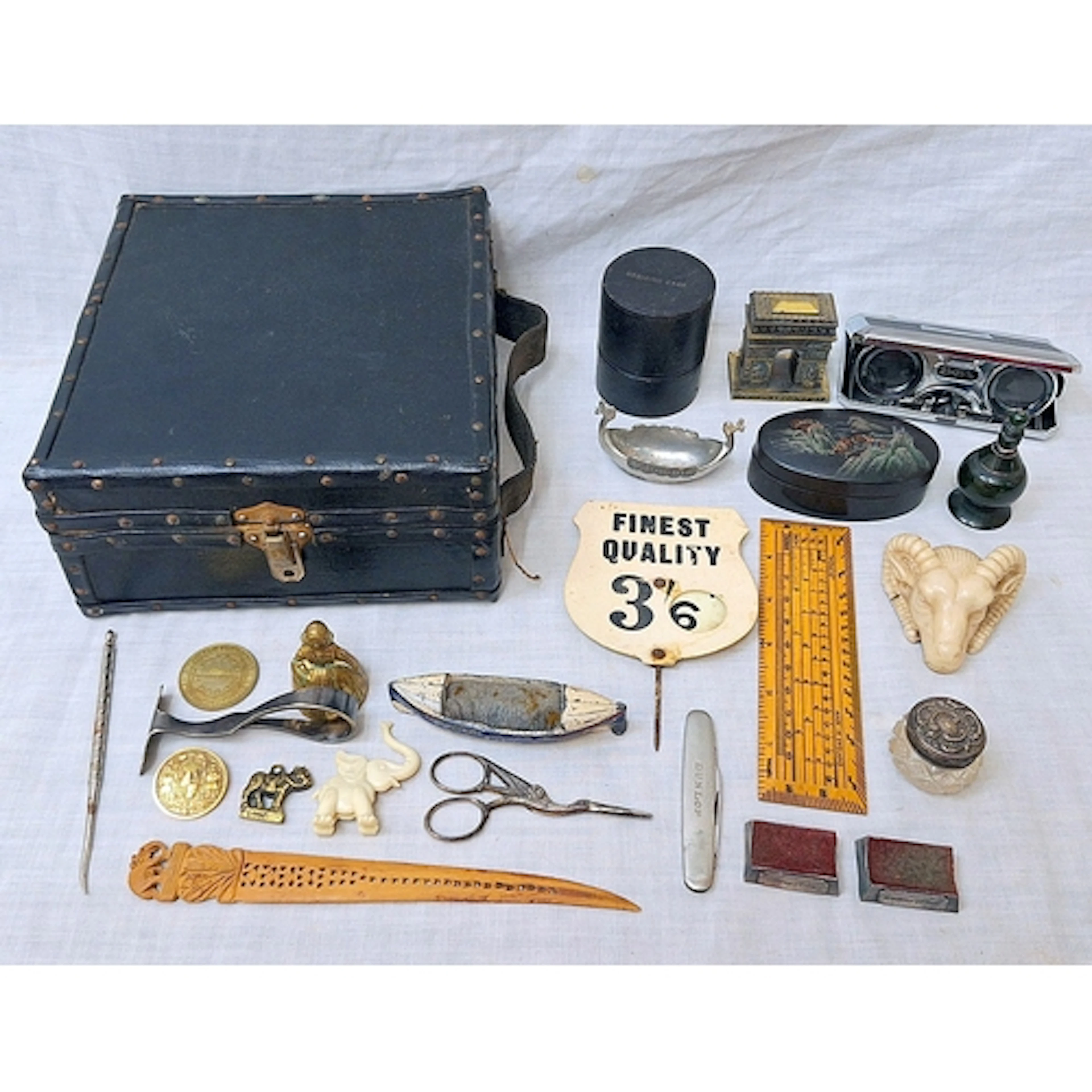 Pair of Pocket Binoculars, vintage plastic & metal fruit & v...