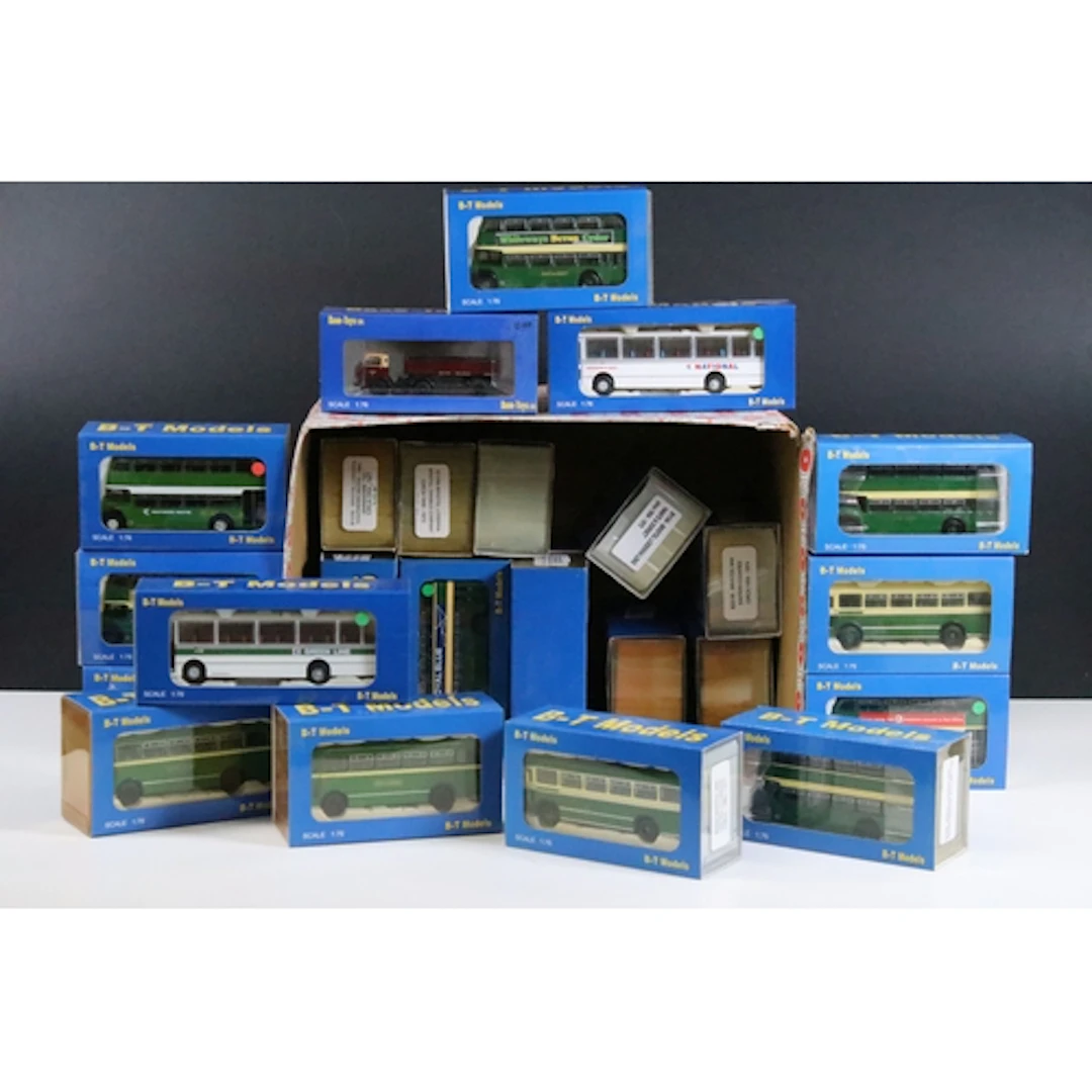 27 Boxed Base Toys diecast model buses including London Tran...