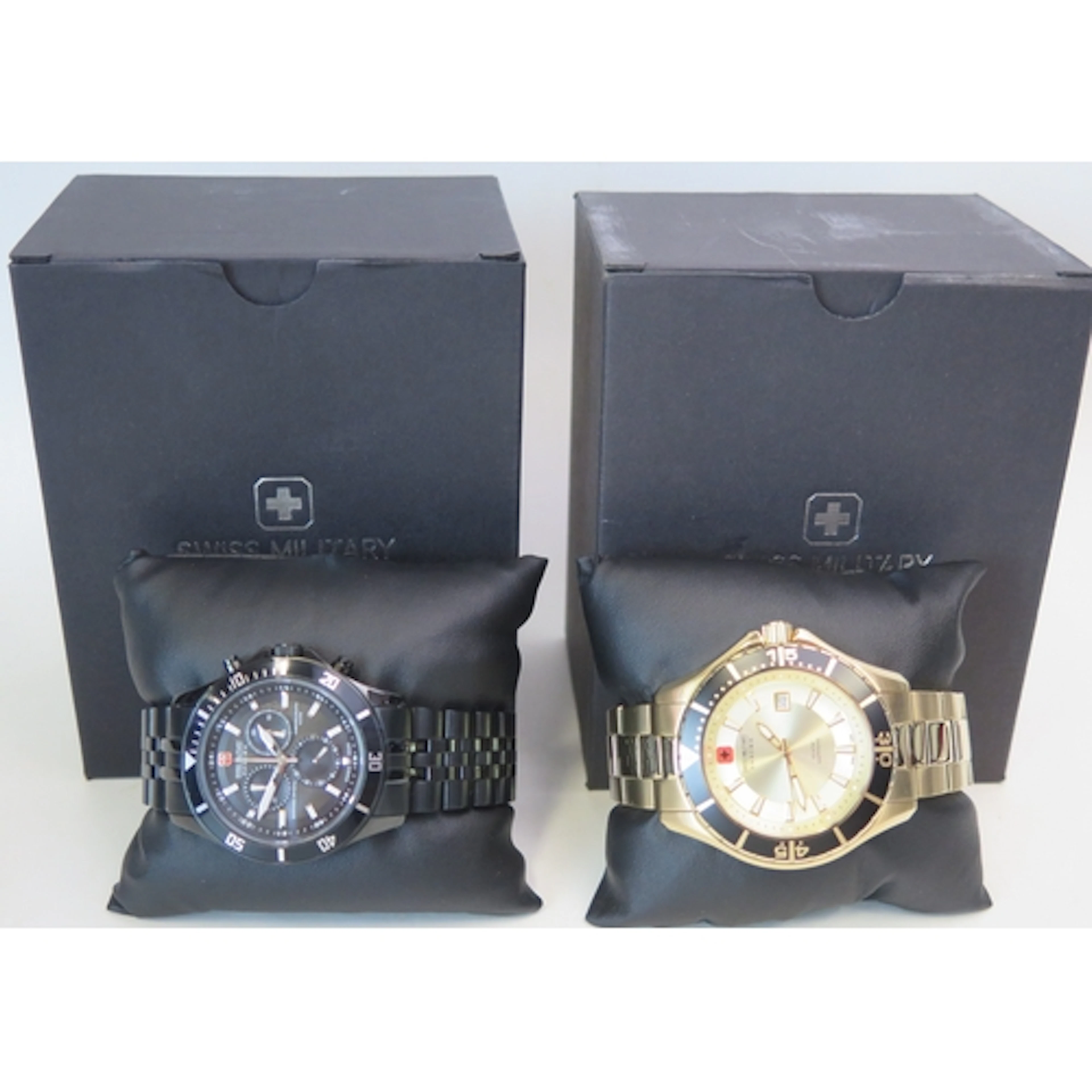 Two Swiss Military Hanowa wristwatches. Boxed with tags. Nee...