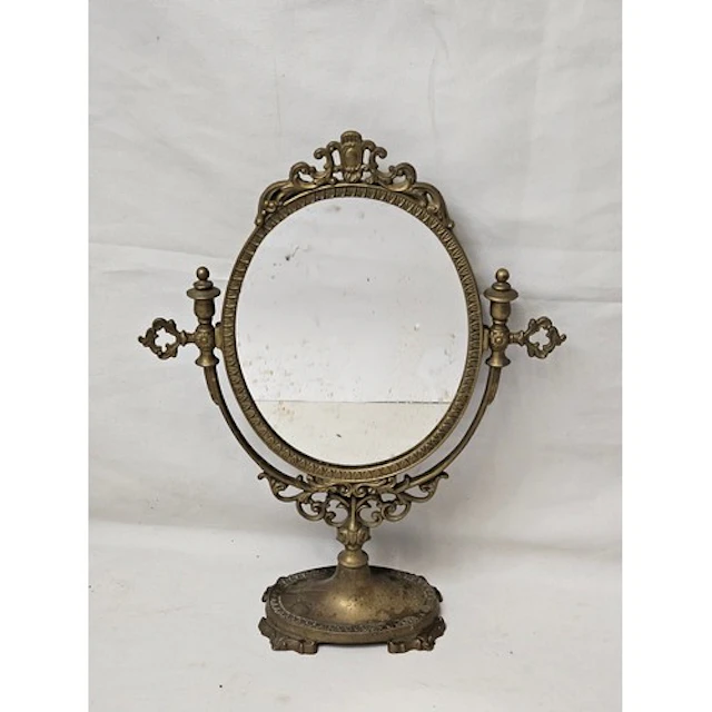 Brass Dressing Table Mirror A/f approx. 40cm H 6164