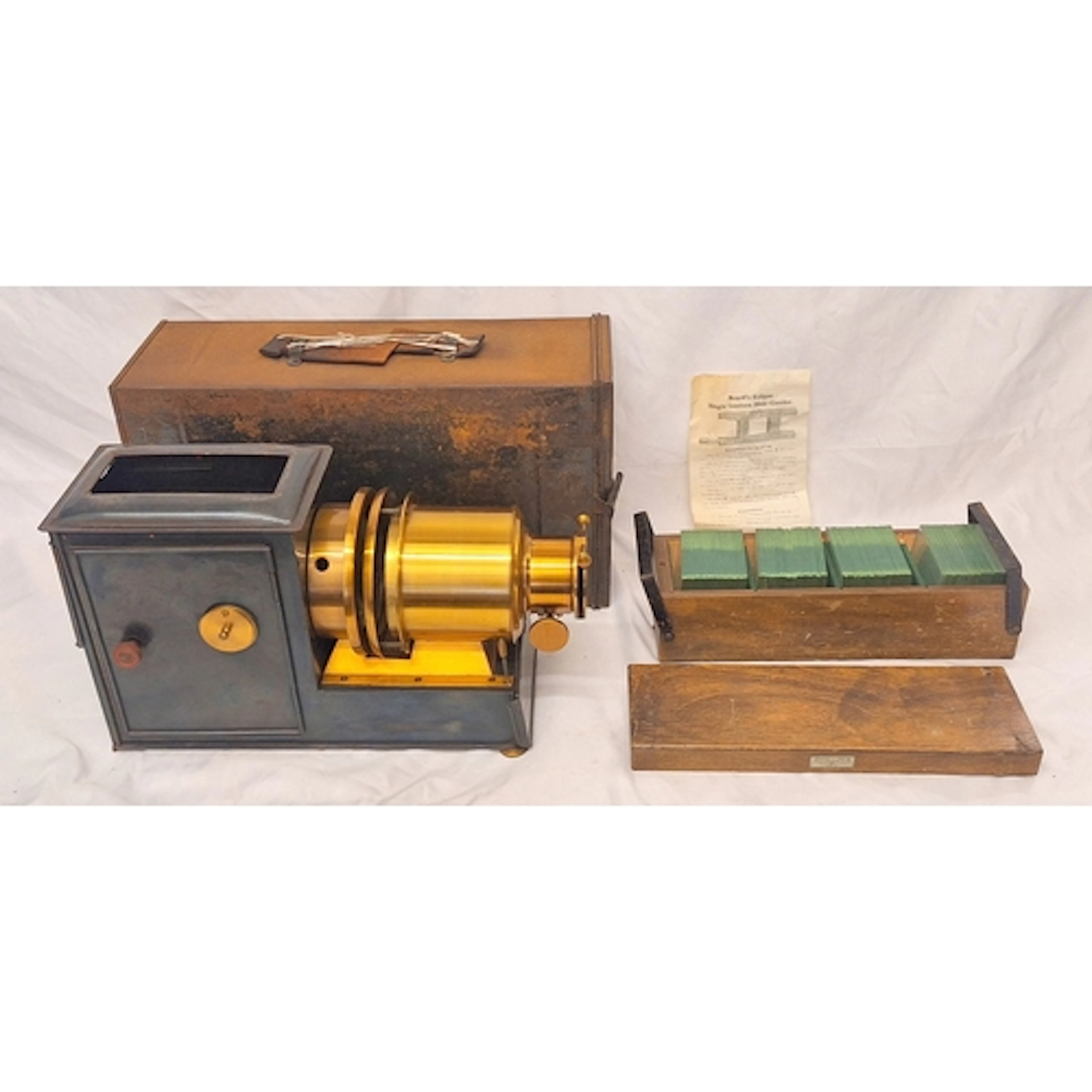 Vintage Magic Lantern with leaflet entitled 'Beards Eclipse ...