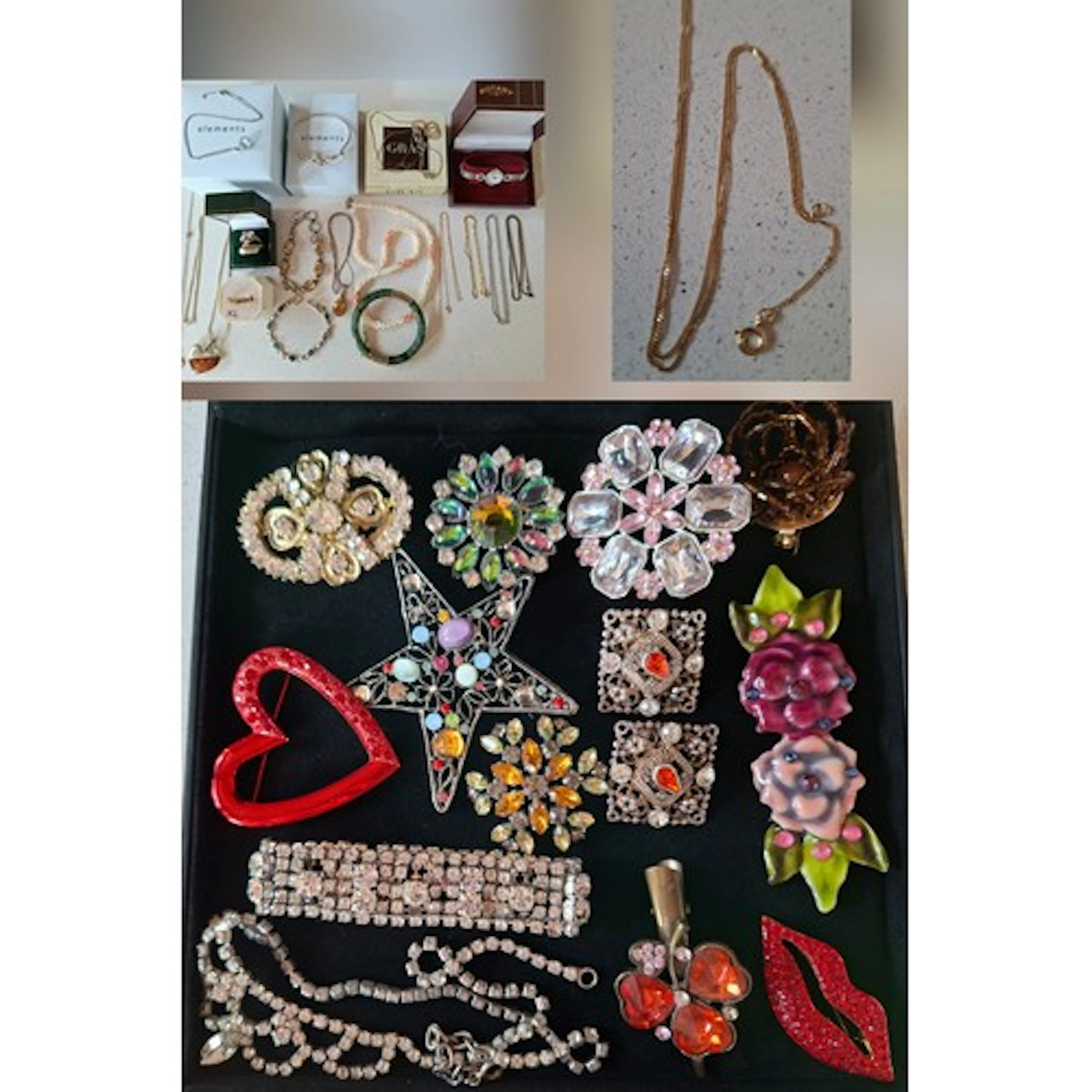 A quantity of mainly silver costume jewellery to include a f...