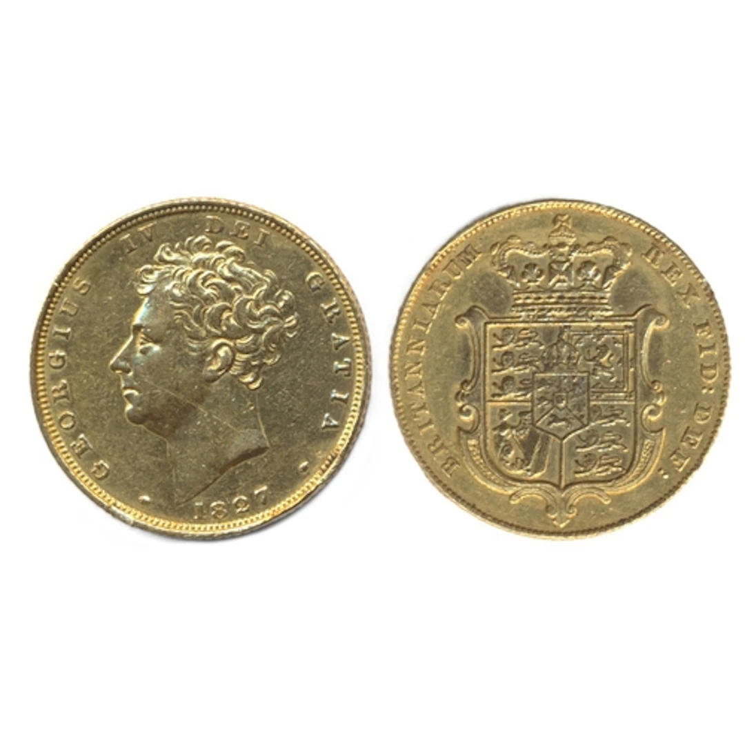 Investment Gold Lot - Documents Required. 1827 sovereign ver...