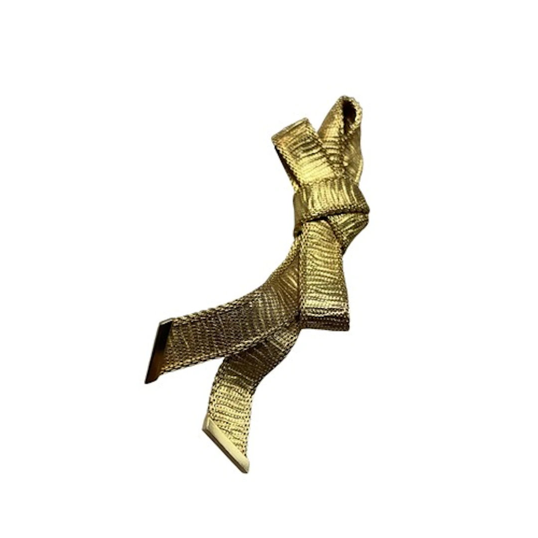 Christian Dior mesh ribbon brooch, marked '19@72 Chr. Dior G...