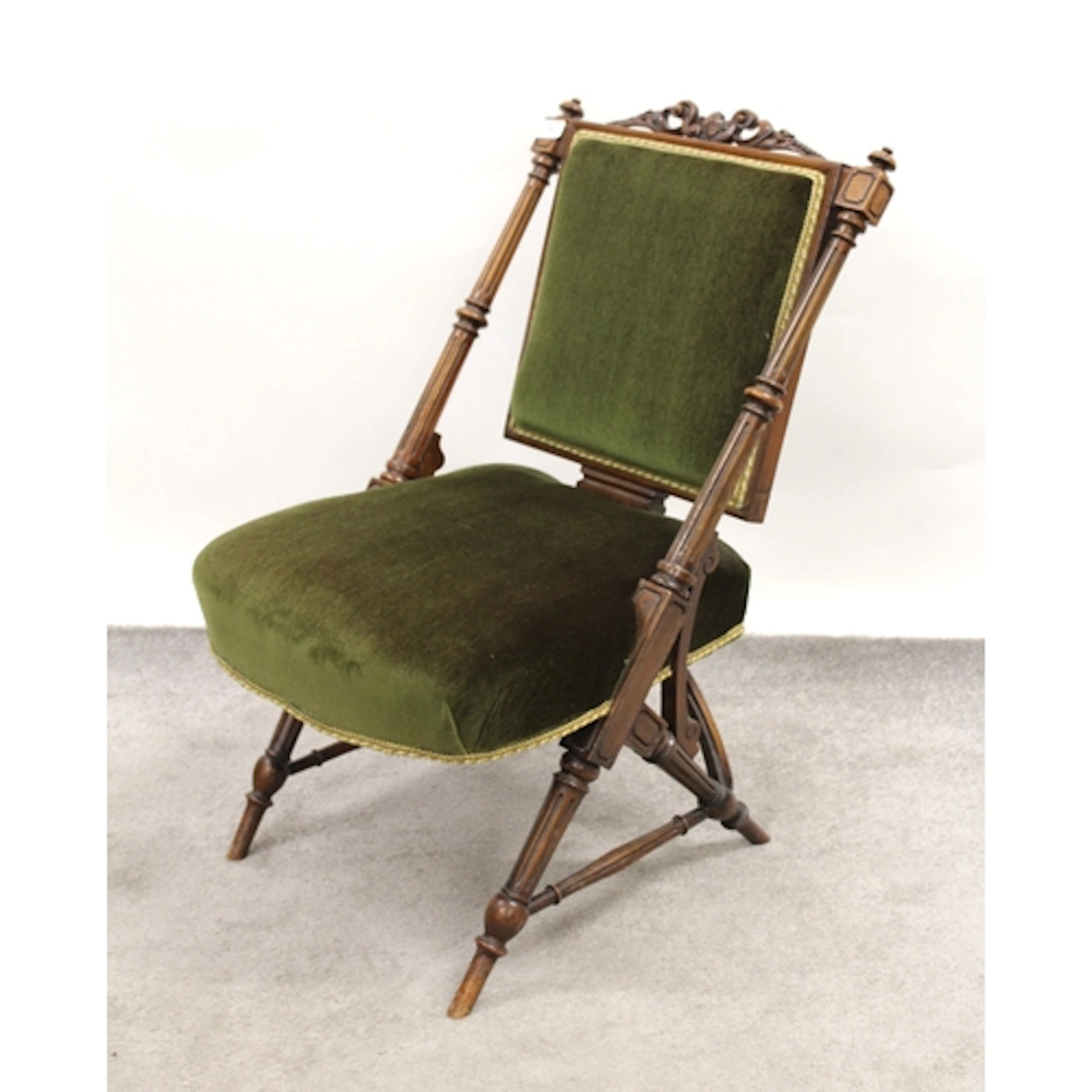 Late 19th Century American aesthetic movement walnut nursing...