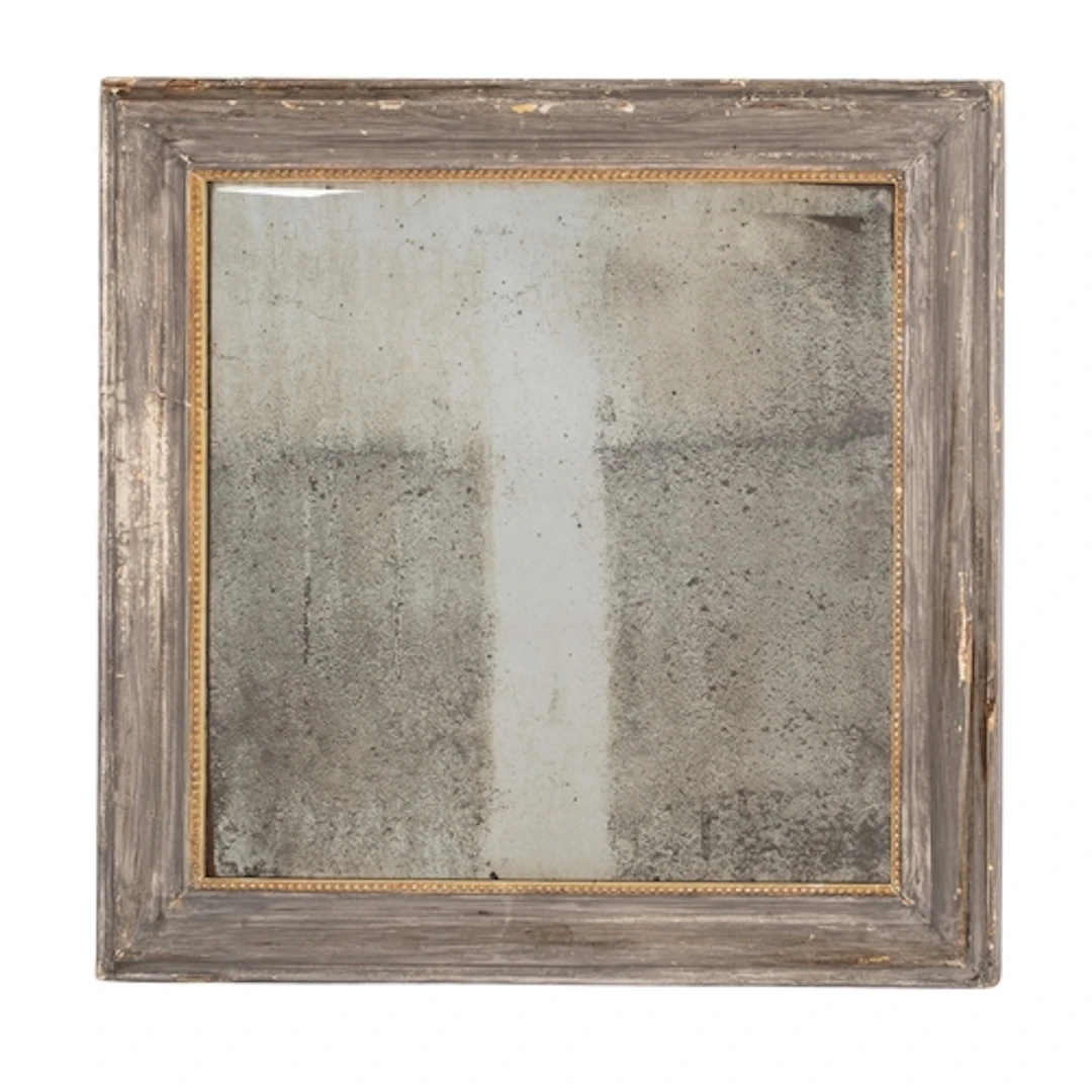 A painted and parcel gilt composition framed rectangular wal...