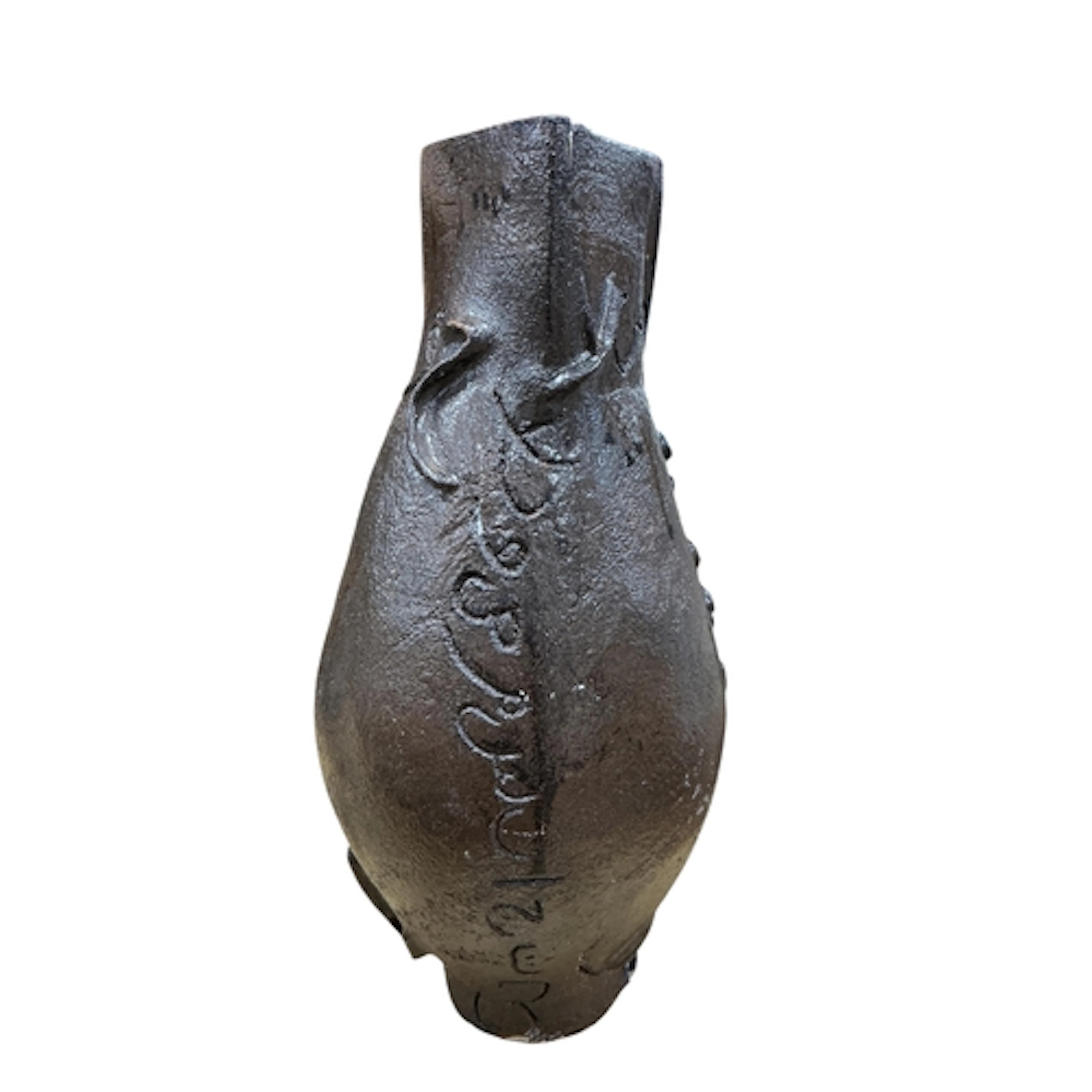 A large Japanese studio pottery vase of sculptural form, wit...