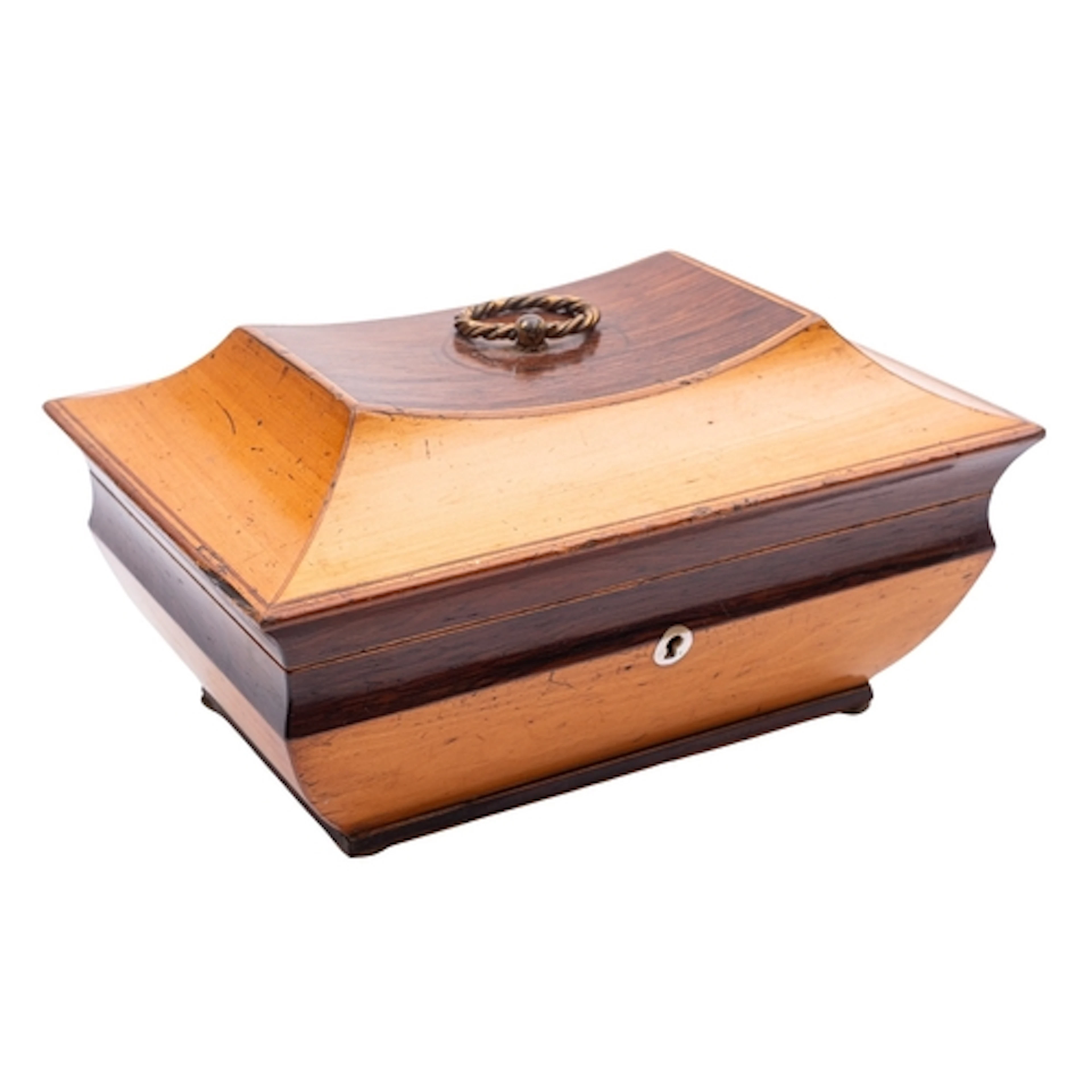 A Regency rosewood and fruitwood lady's musical work box, ci...