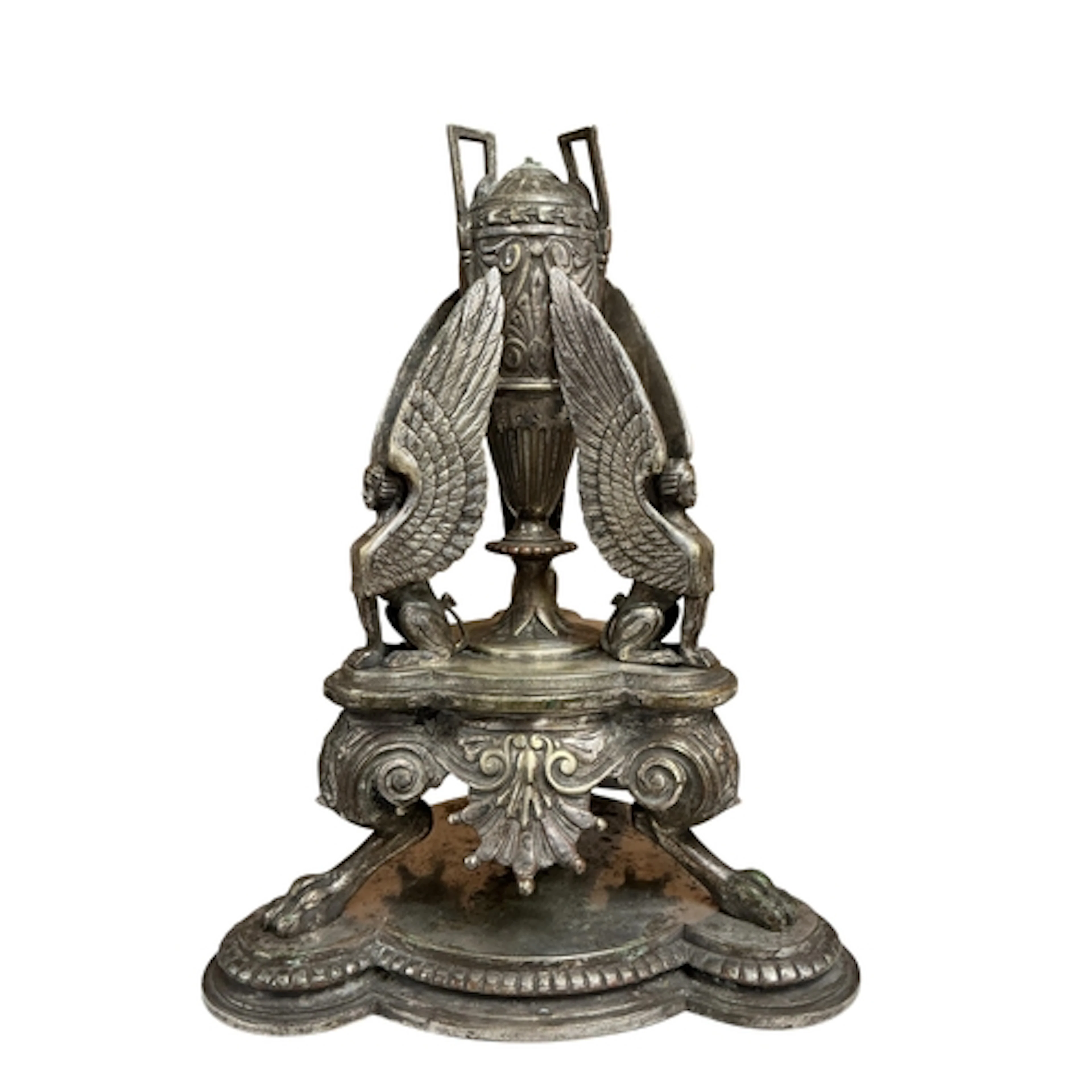 An Elkington and Co silver plated Egyptian revival centre pi...