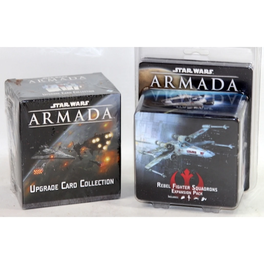 Star Wars Armada upgrade card collection c/w Star Wars Armad...