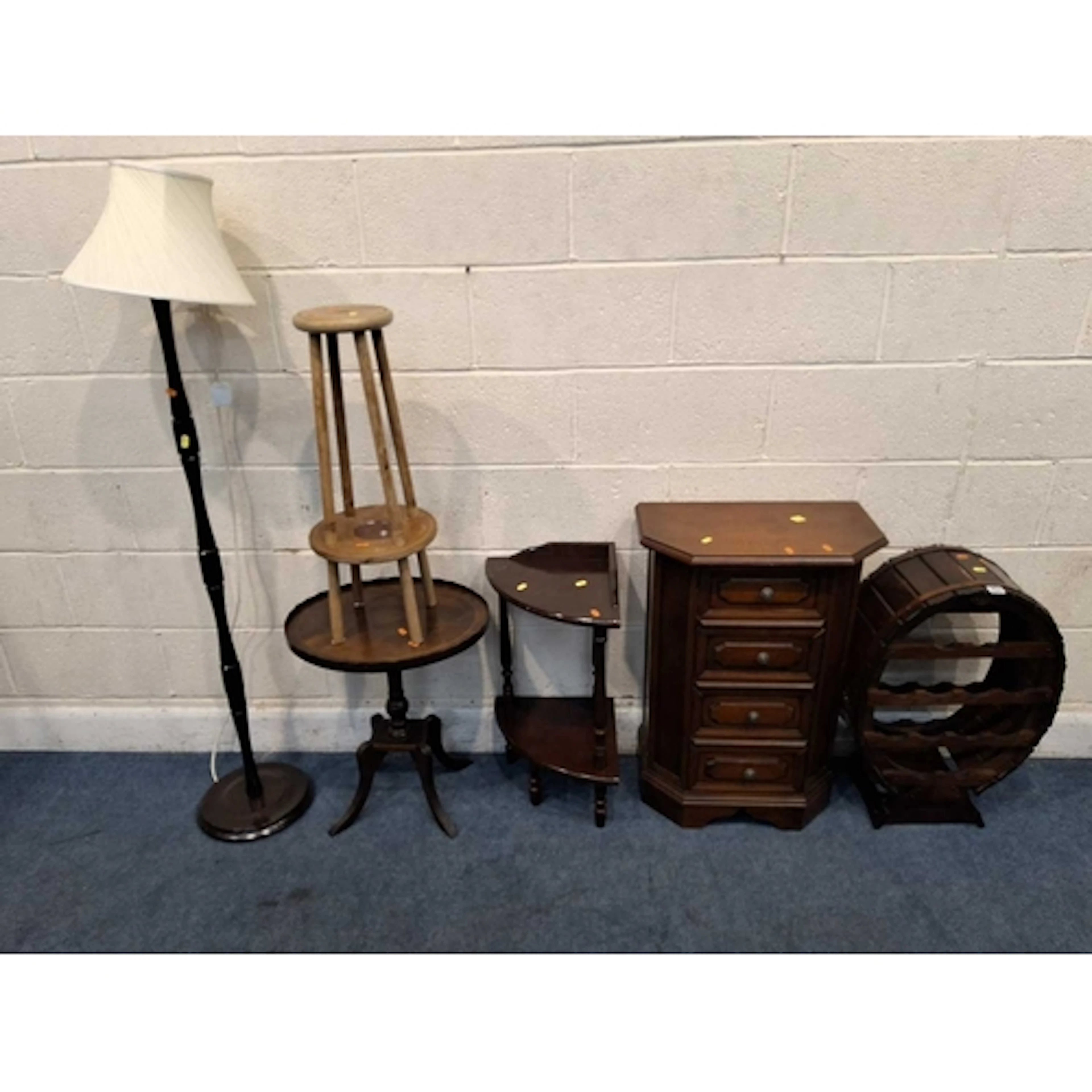 A SELECTION OF OCCASIONAL FURNITURE, to include a wine rack,...