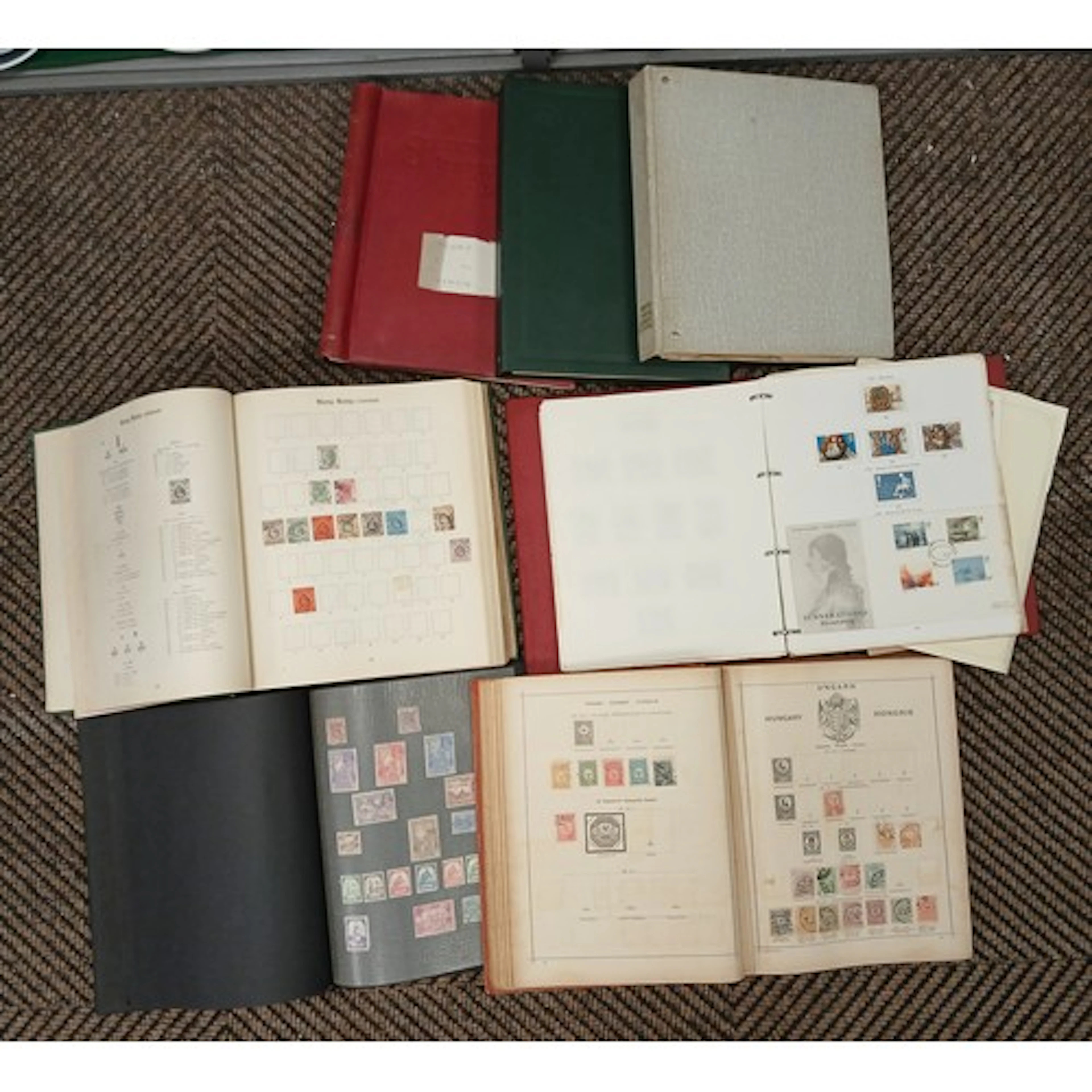 Seven stamp albums moderately well filled to include Chinese...