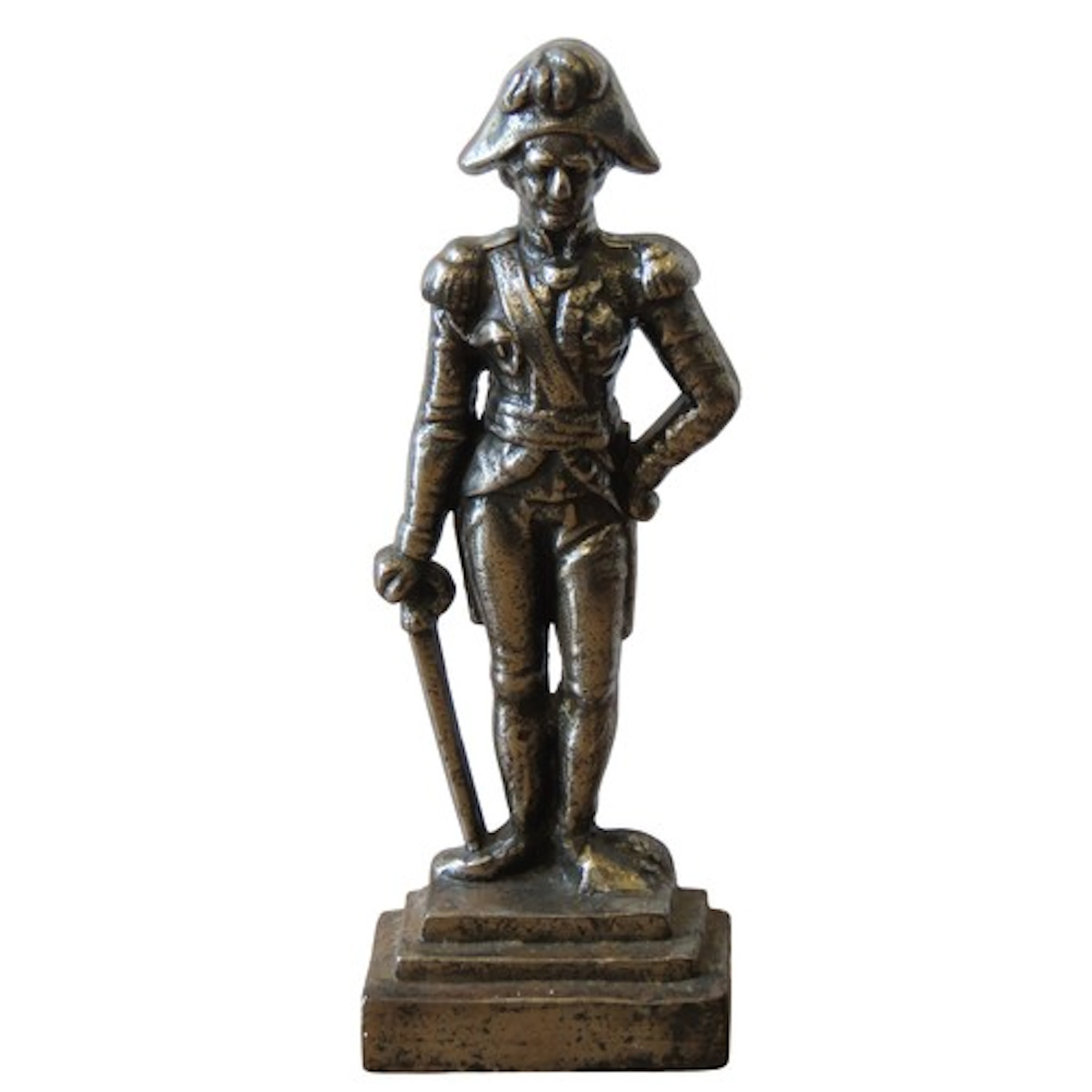 A CAST-IRON FIGURAL DOOR STOP DEPICTING NELSON LATE 19TH /EA...