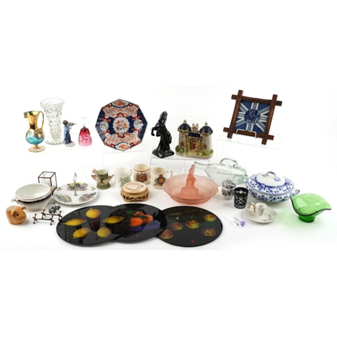 Antique and later china and glassware including an Art Deco ...