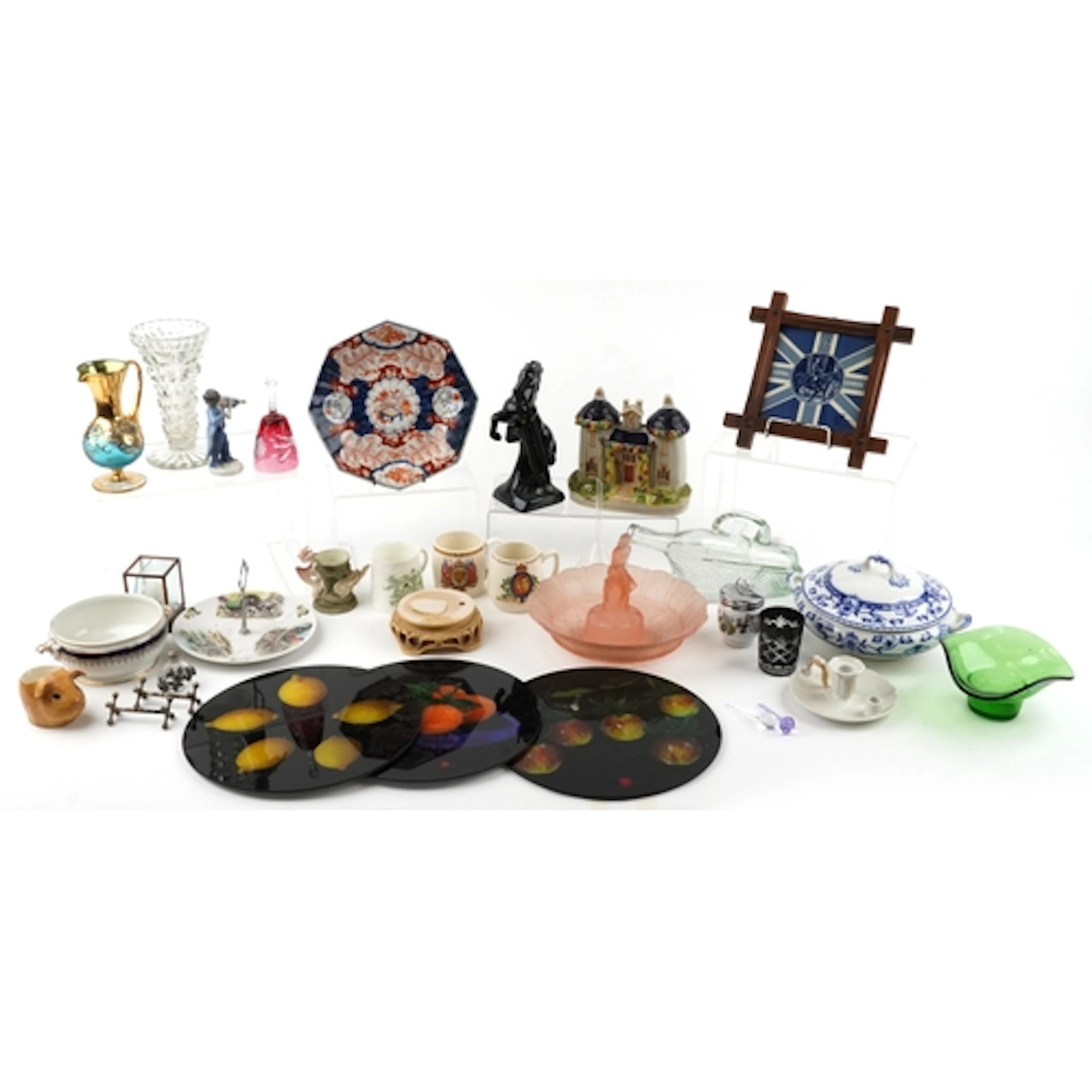 Antique and later china and glassware including an Art Deco ...