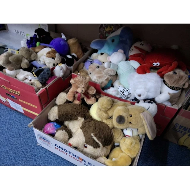 THREE BOXES OF SOFT PLUSH CUDDLY TOYS to include toys from c...