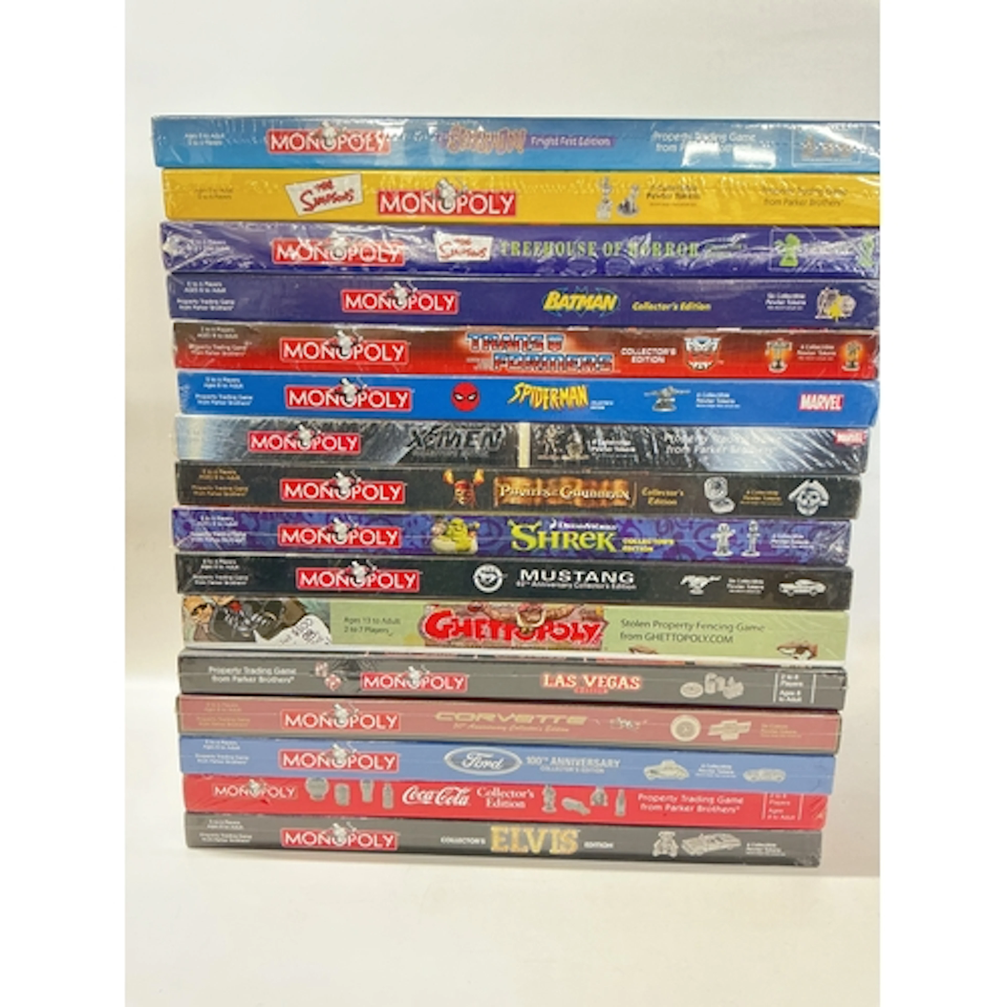 16 Boxed And Sealed Monopoly Board Games Including Elvis, Co...