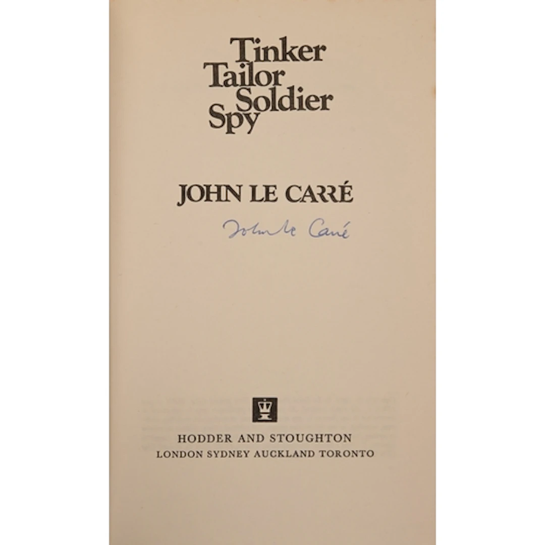 Carré (John le), Tinker, Tailor, Soldier, Spy, title-page si...