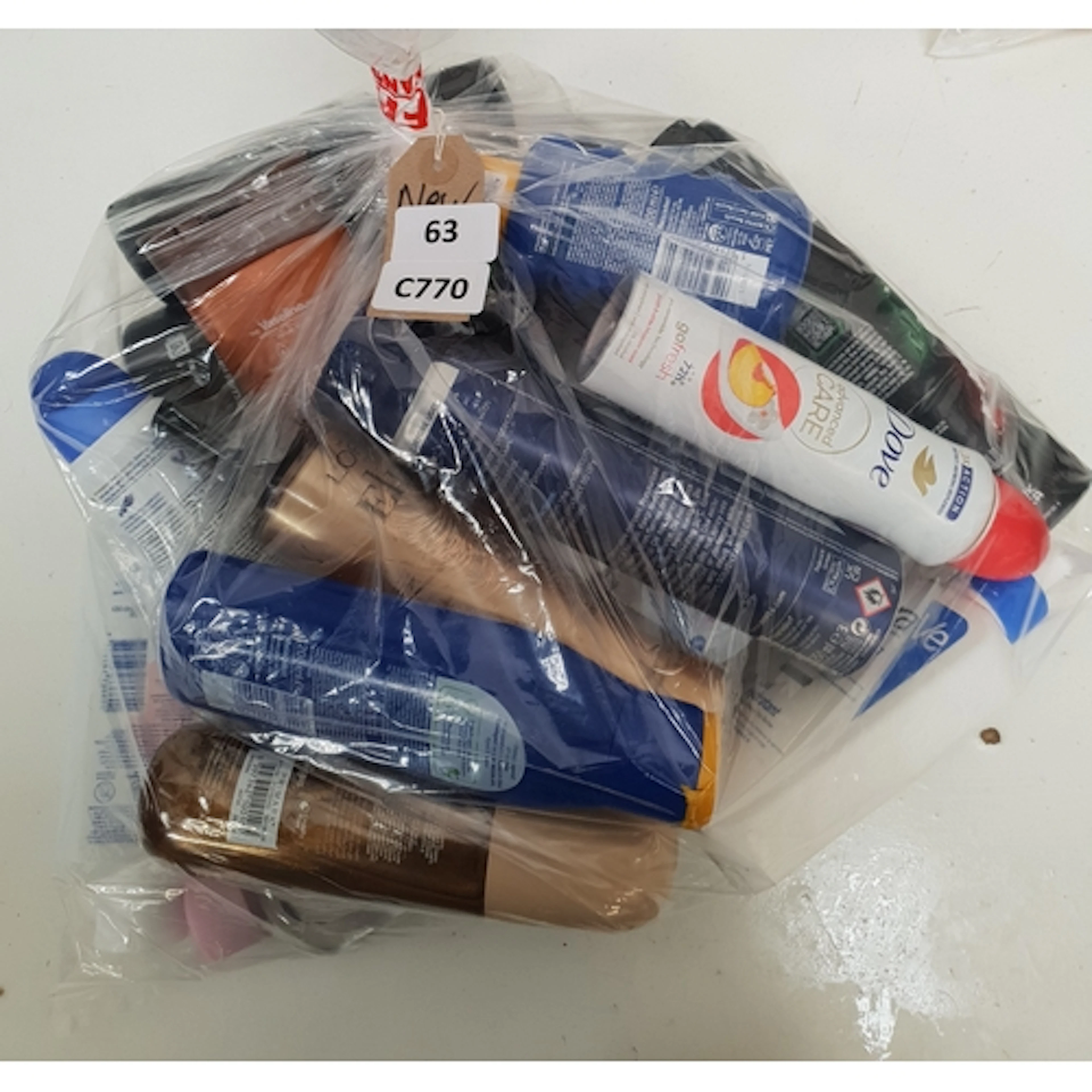 ONE BAG OF COSMETICS AND TOILETRIES including Nivea, Lynx, ...