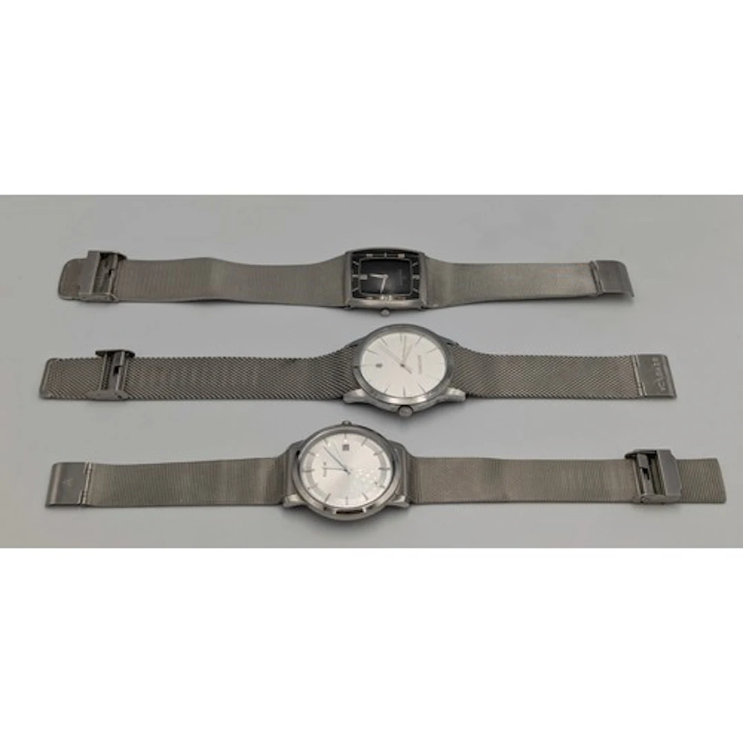 Watches - A Skagen day date wristwatch, Black Dial with Arab...