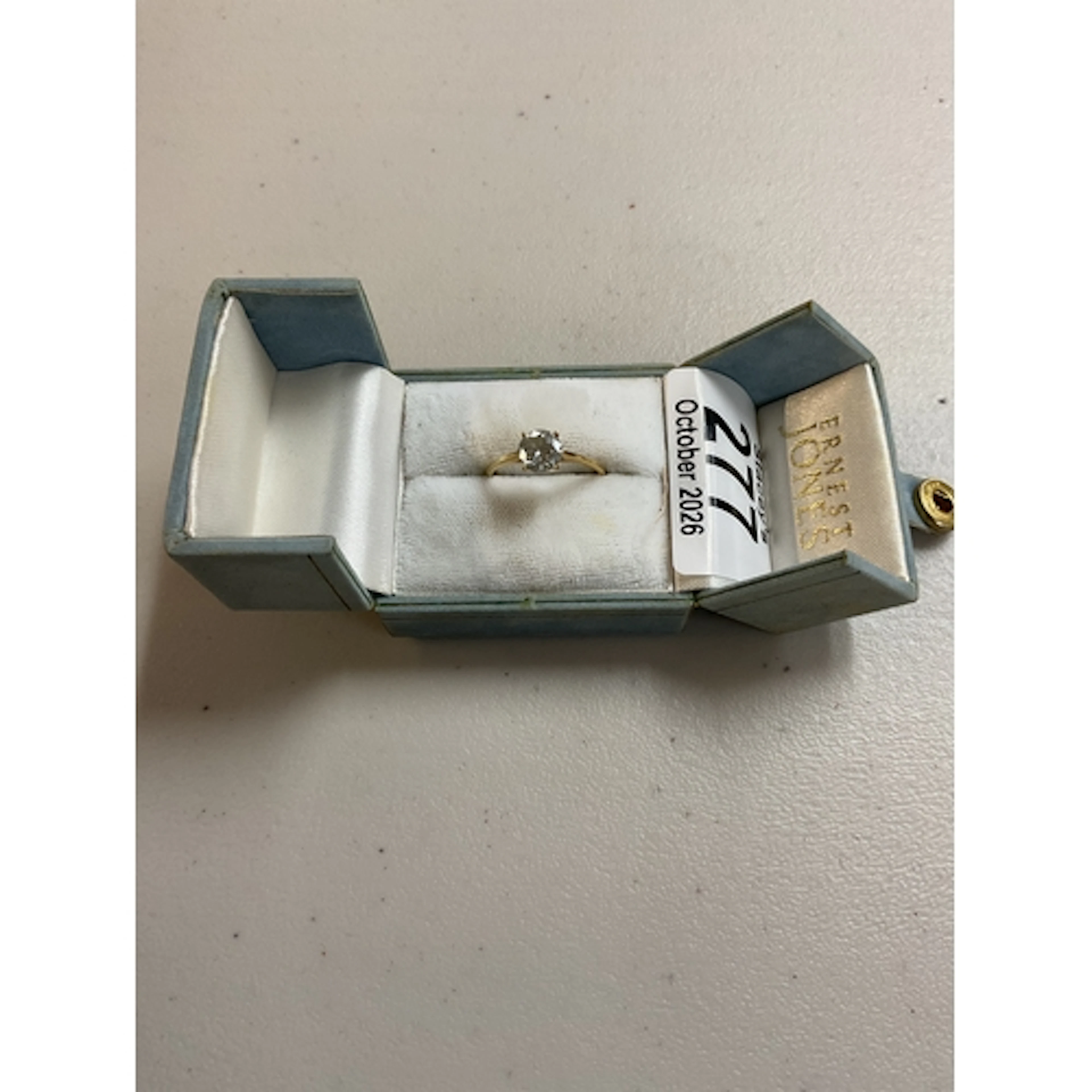 18 ct large diamond solitaire ring spreads as 1.25 ct.