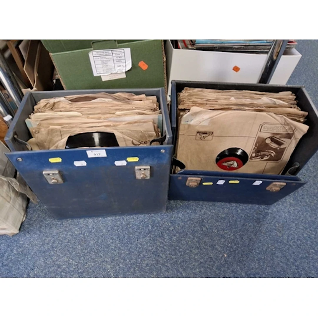 TWO CARRY CASES OF 78rpm RECORDS to include classical music ...