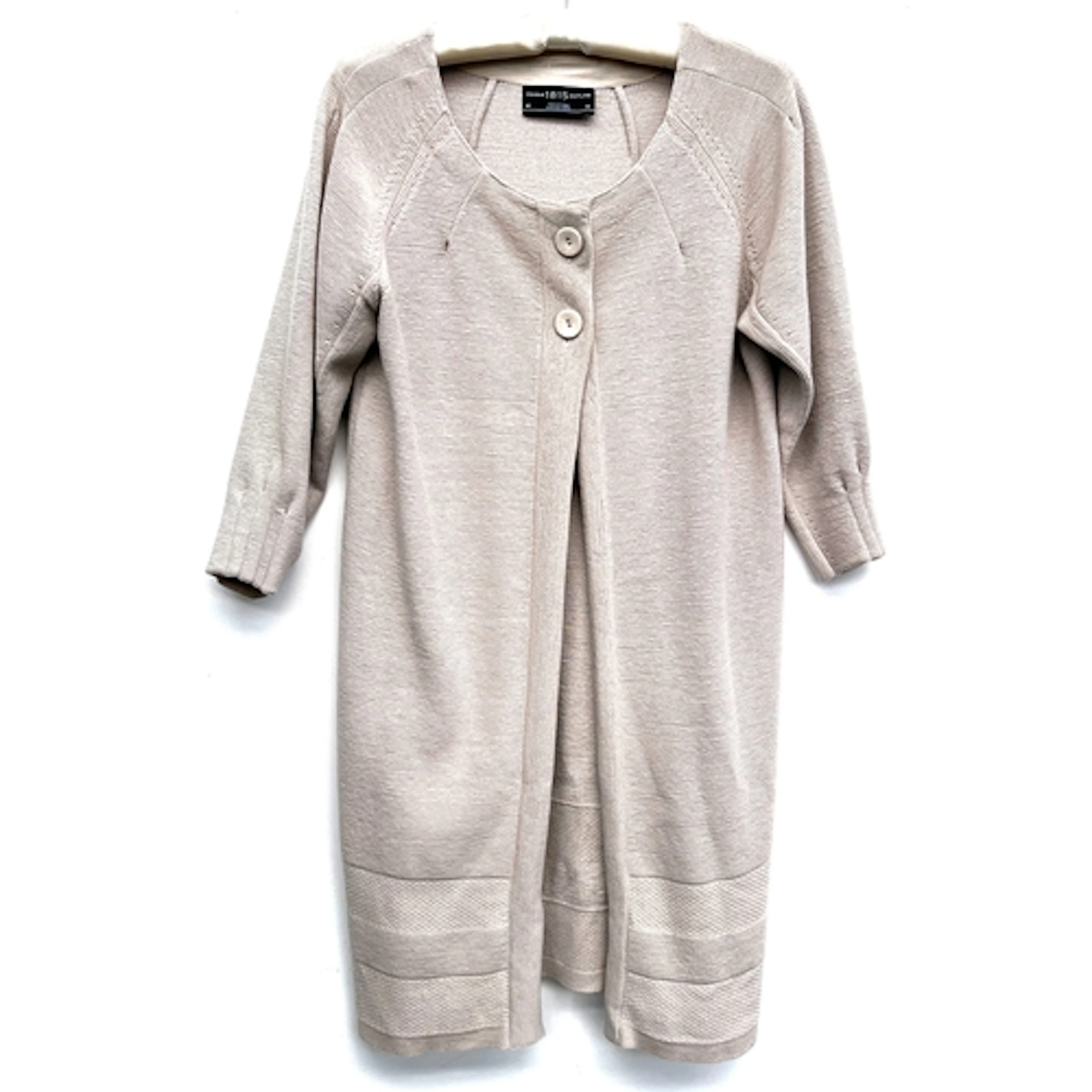 A Pringle of Scotland wool silk blend long line beige cardig...