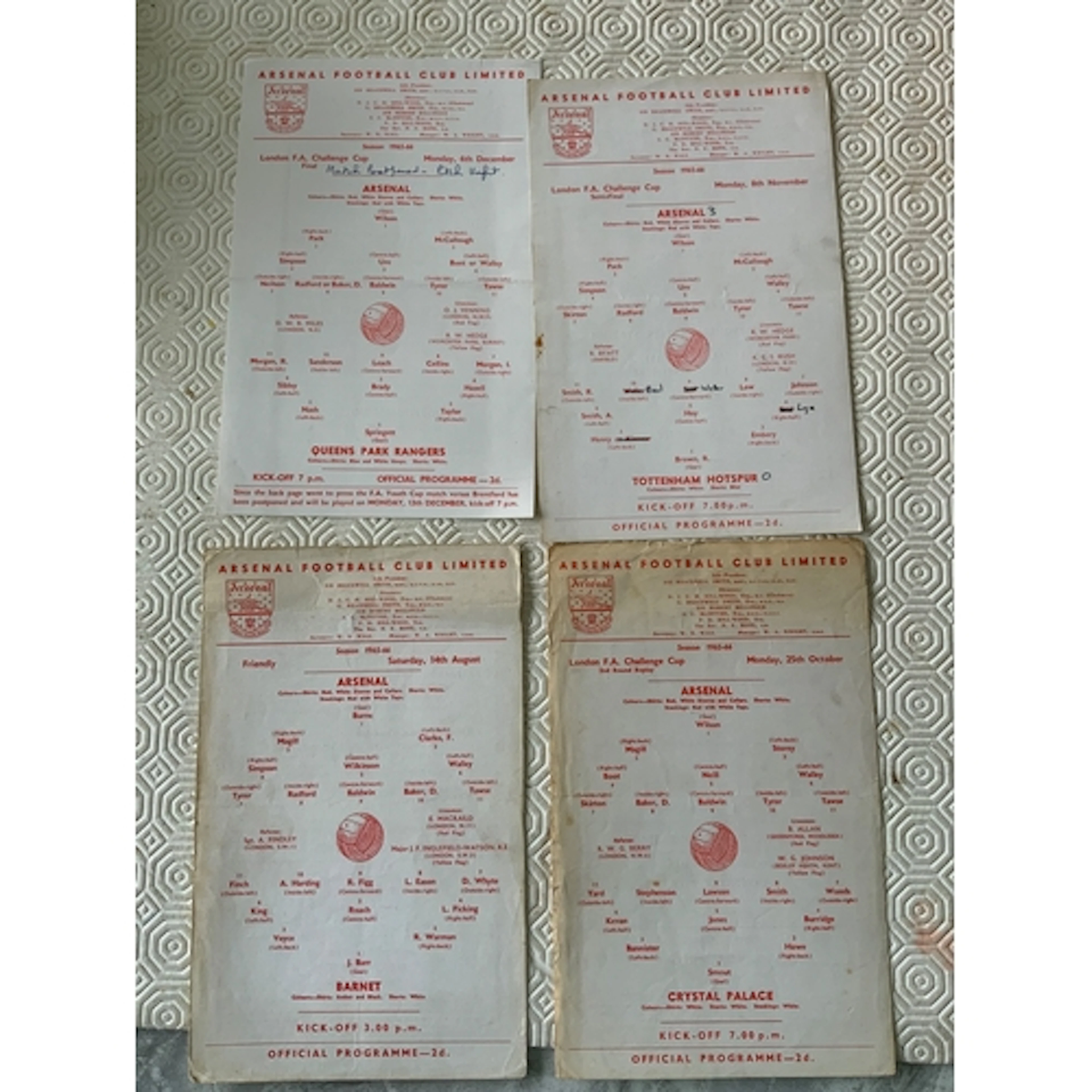 65/66 Arsenal Reserve + Youth Football Programmes: Includes ...
