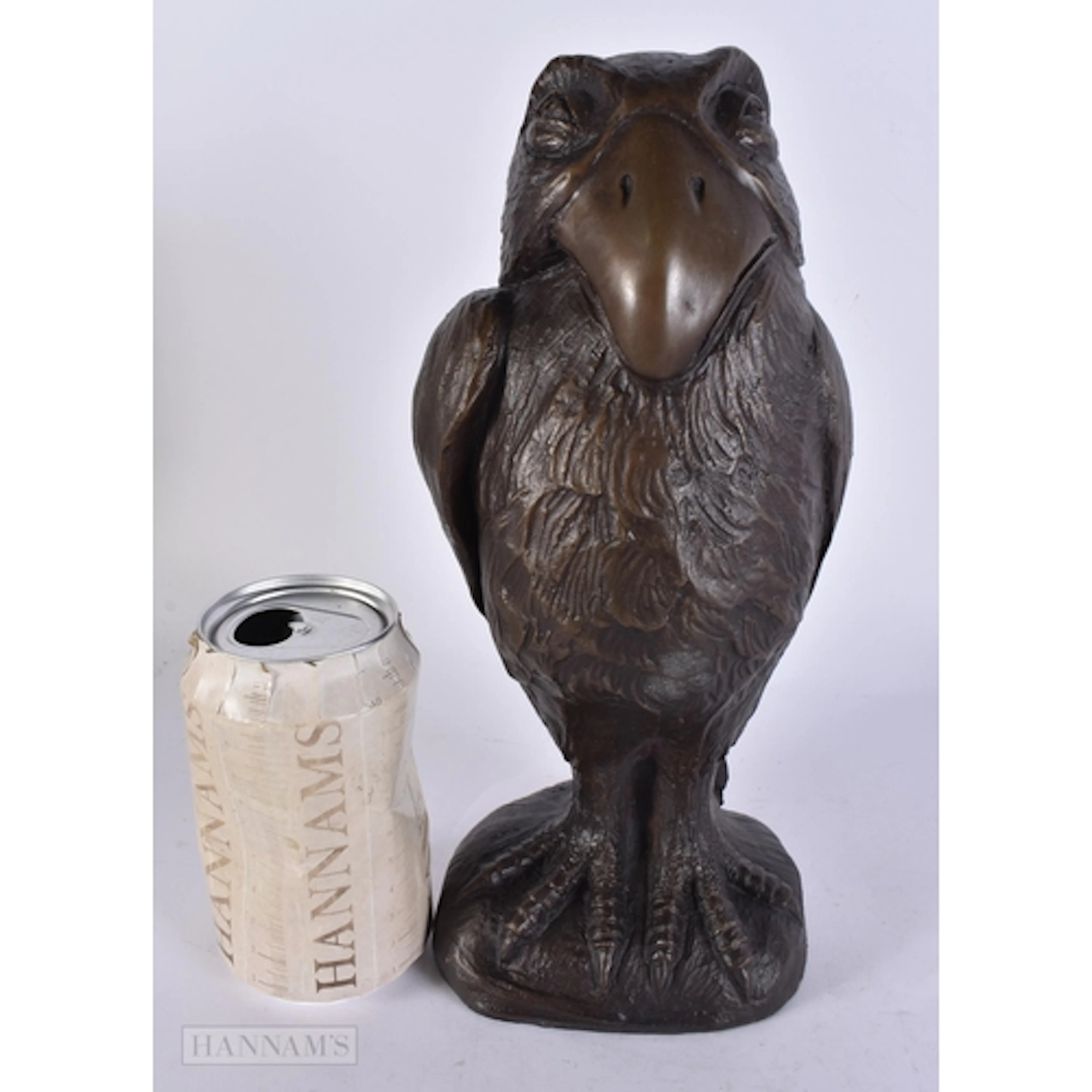 A BRONZE WALLY BIRD. 28 cm high.