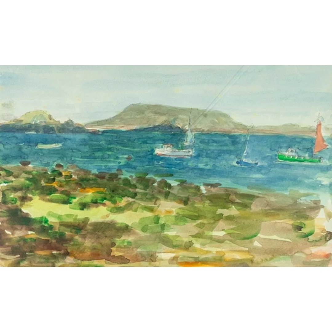 § John MILLER (1931-2002) Tresco, Scilly Isles Watercolour,...