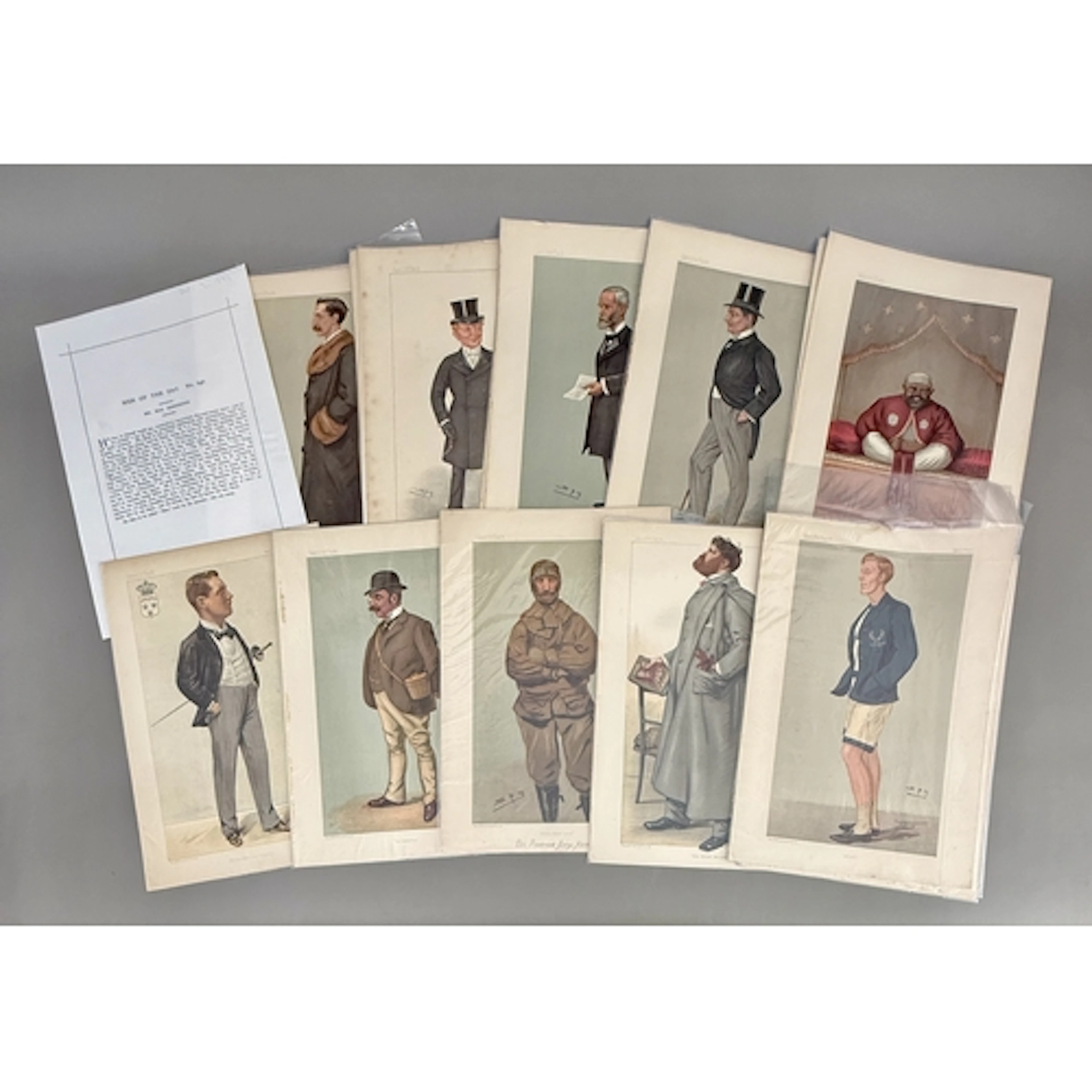 Nineteen 1897 Vanity Fair prints comprising Abyssinia, Franz...