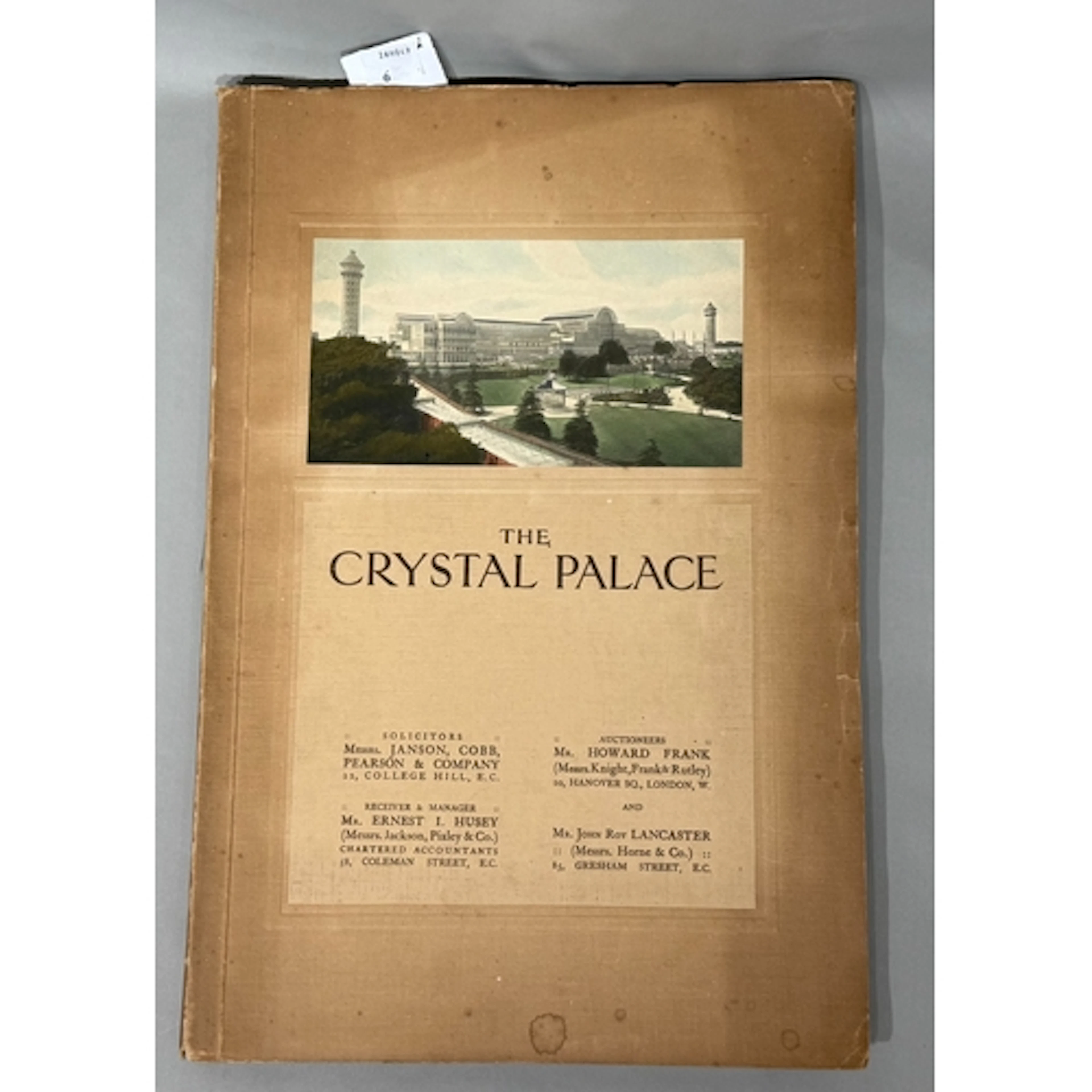 Books: The Crystal Palace Sydenham auction catalogue, First ...