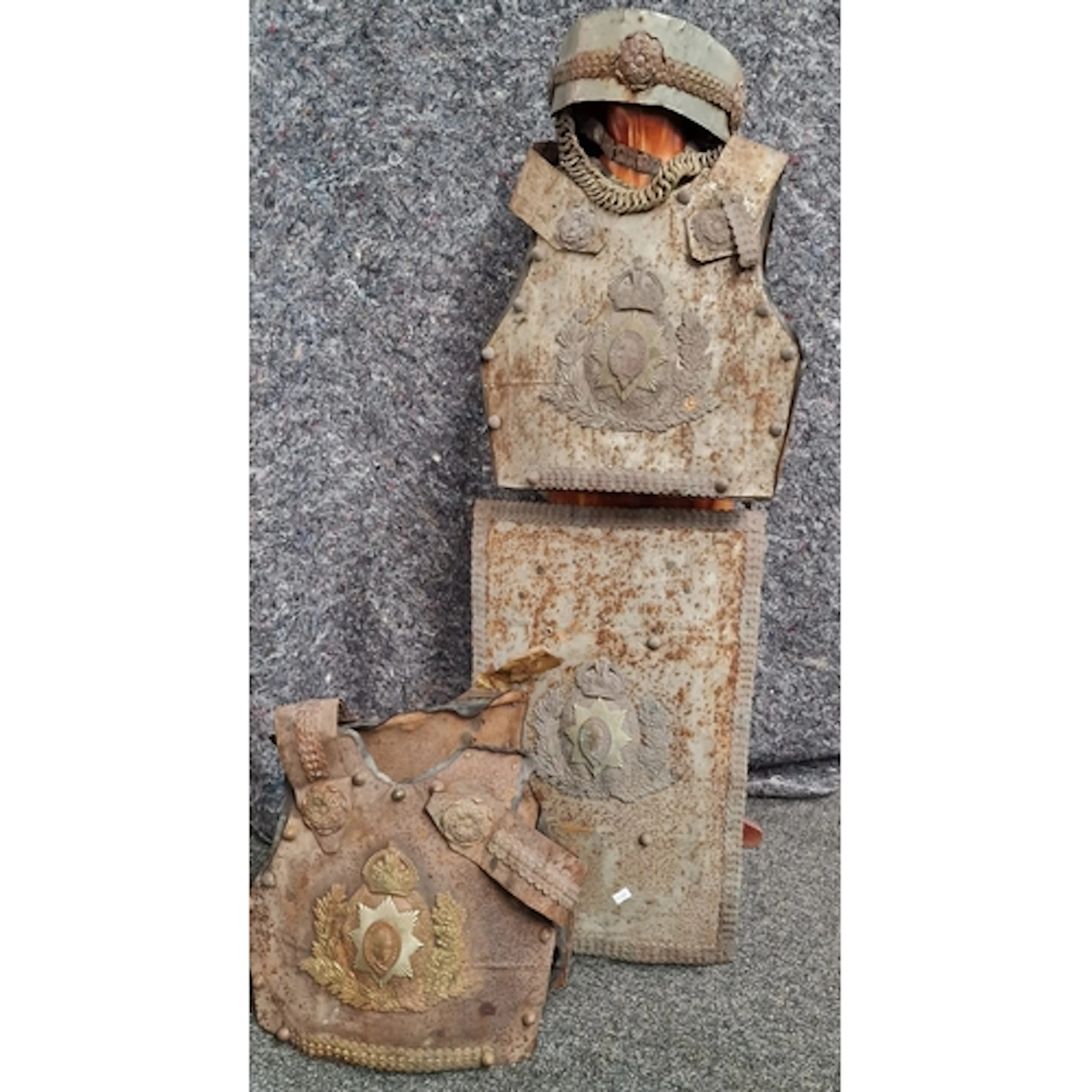 Pair of similar suits of Romanesque style child's armour, be...