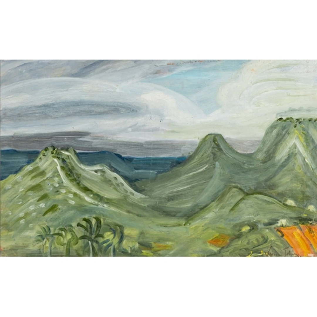 Vivien John (British, 1914-1994) - A hilly Asian landscape ...