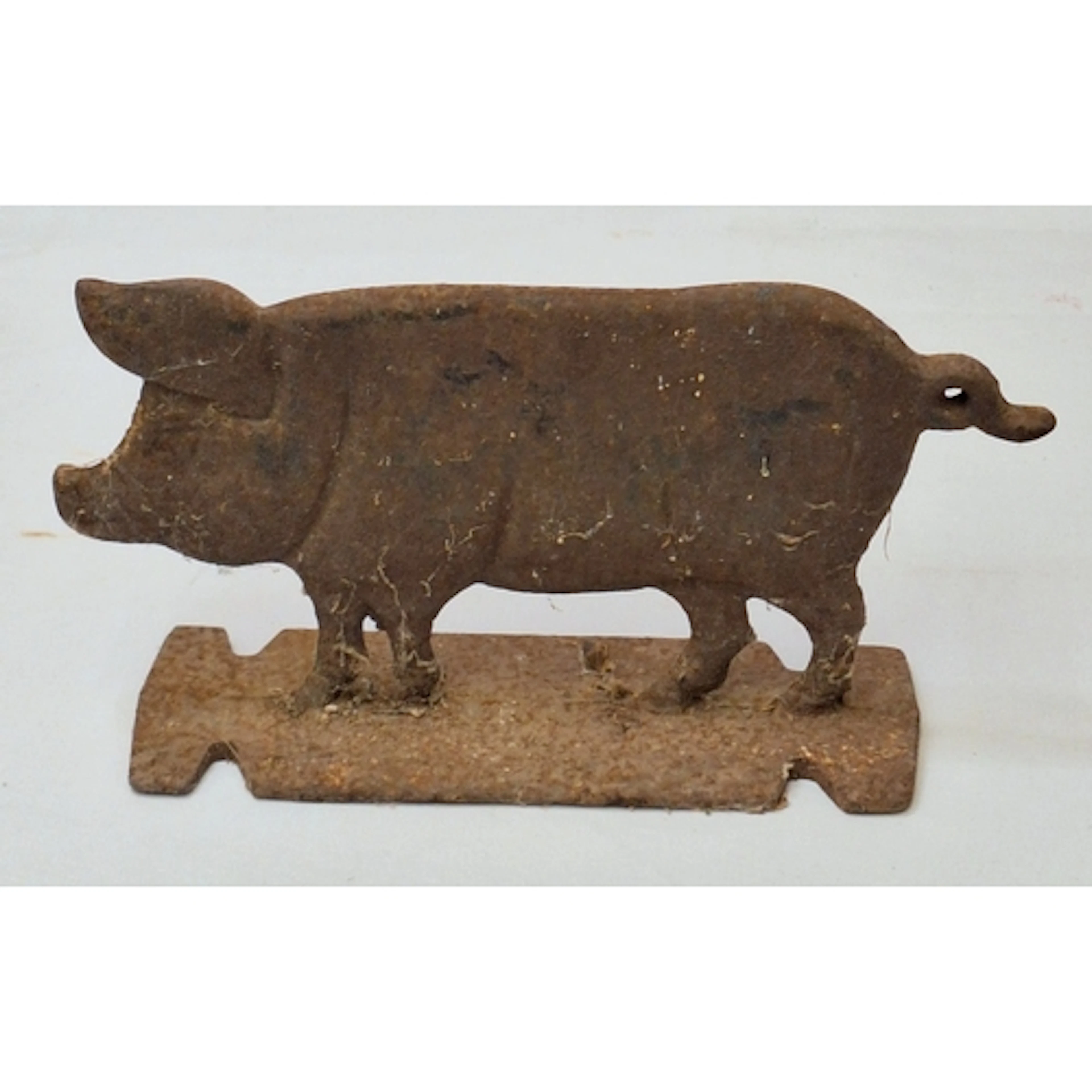 Cast Iron Pig Shaped Boot Scraper approx. 27.5cm L