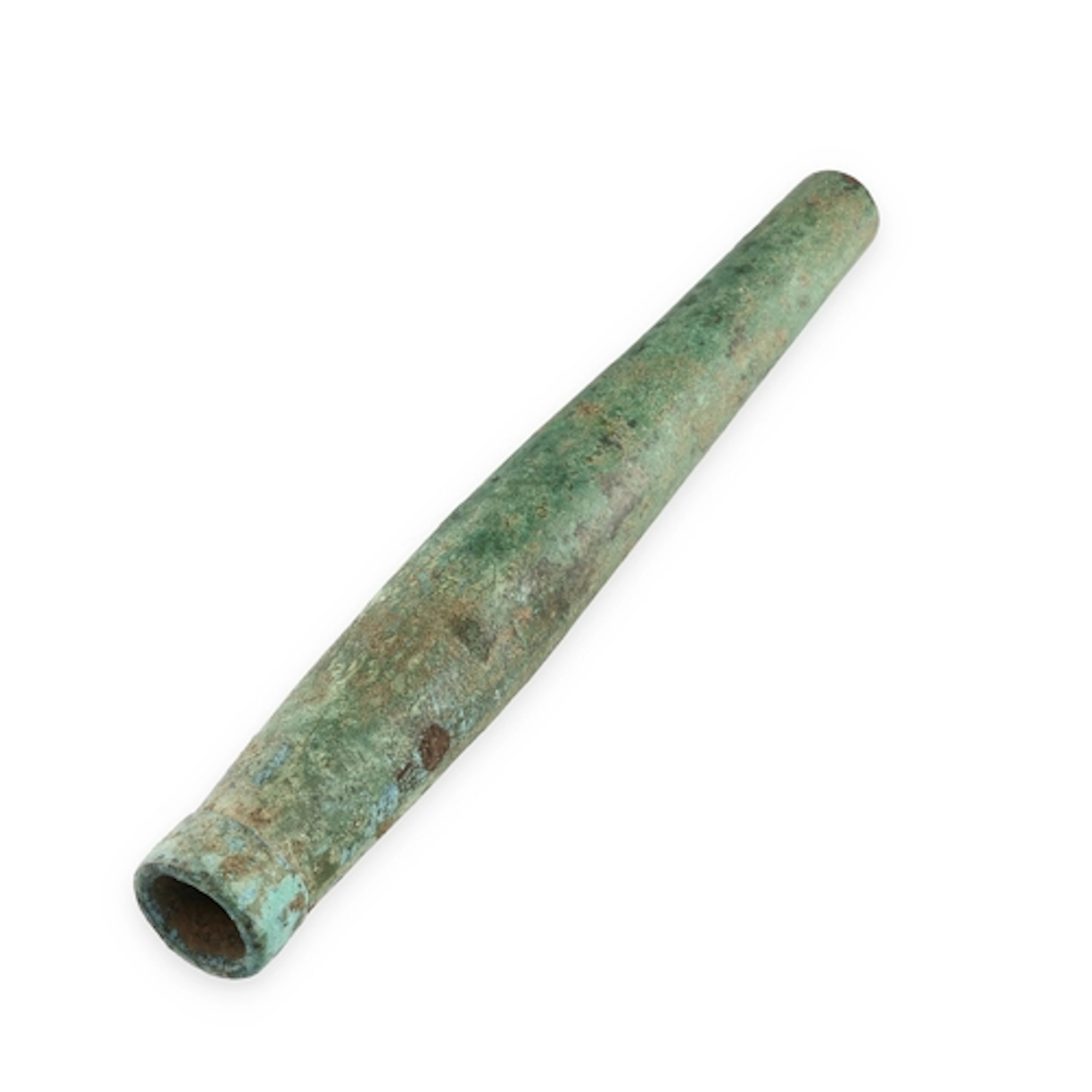 A CHINESE BRONZE HAND CANNON, PROBABLY MING DYNASTY With han...
