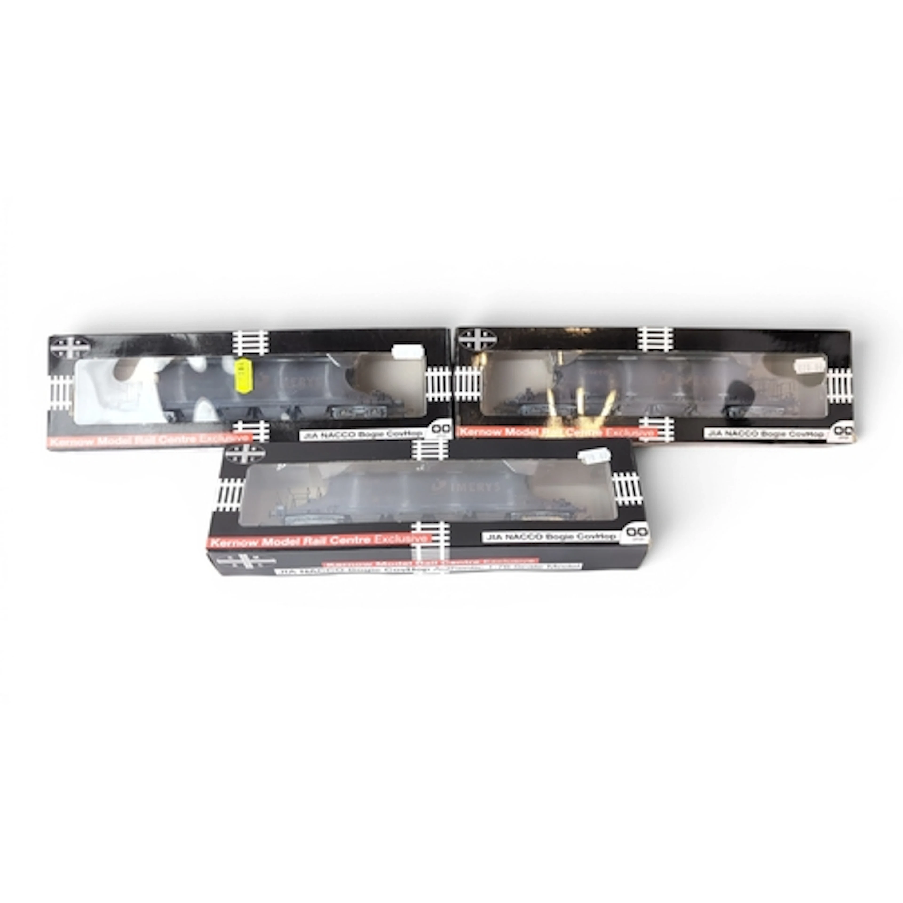 3 x Dapol OO-gauge JIA NACCO bogie covered hopper wagons, Ke...