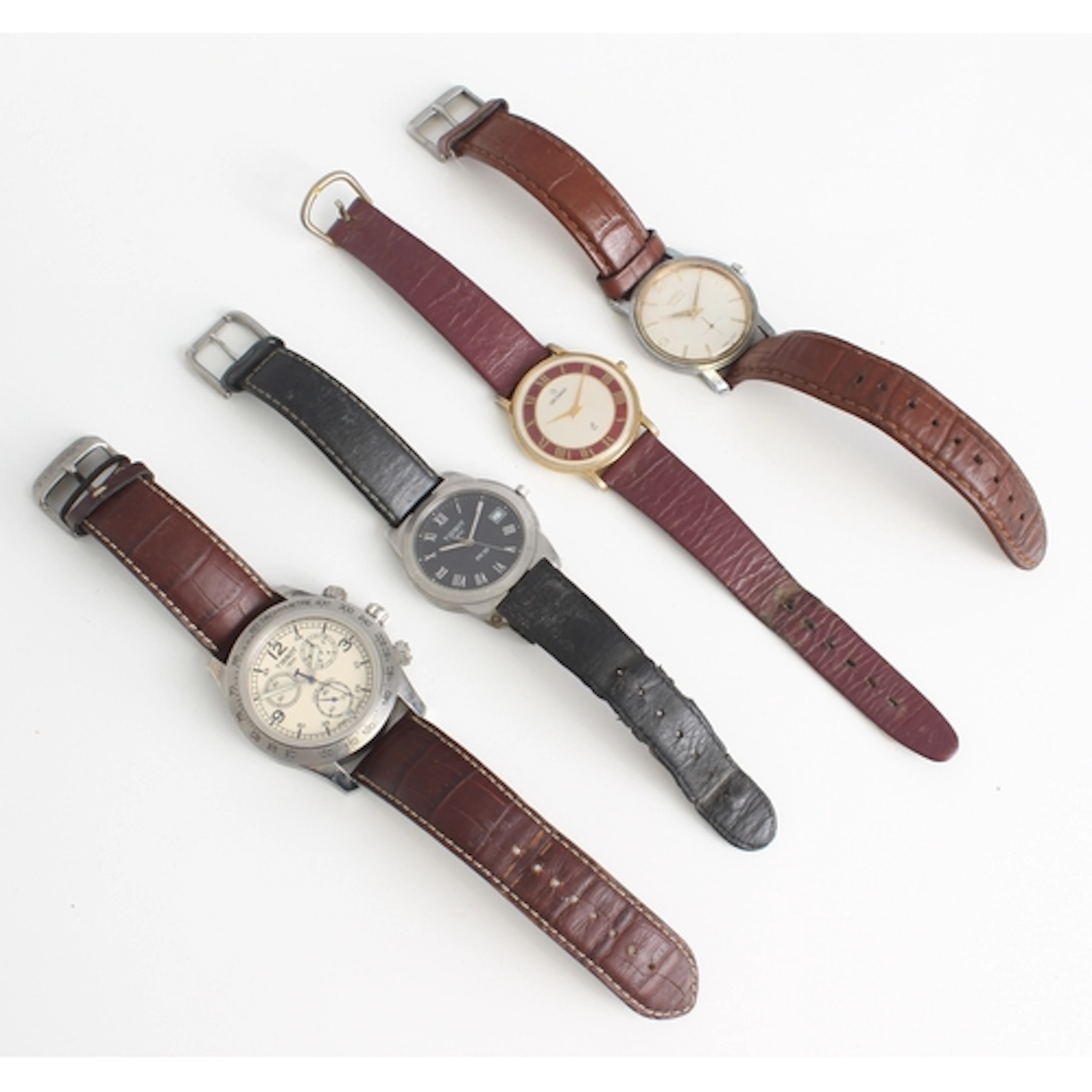 Four vintage and modern gents wrist watches for repair - inc...