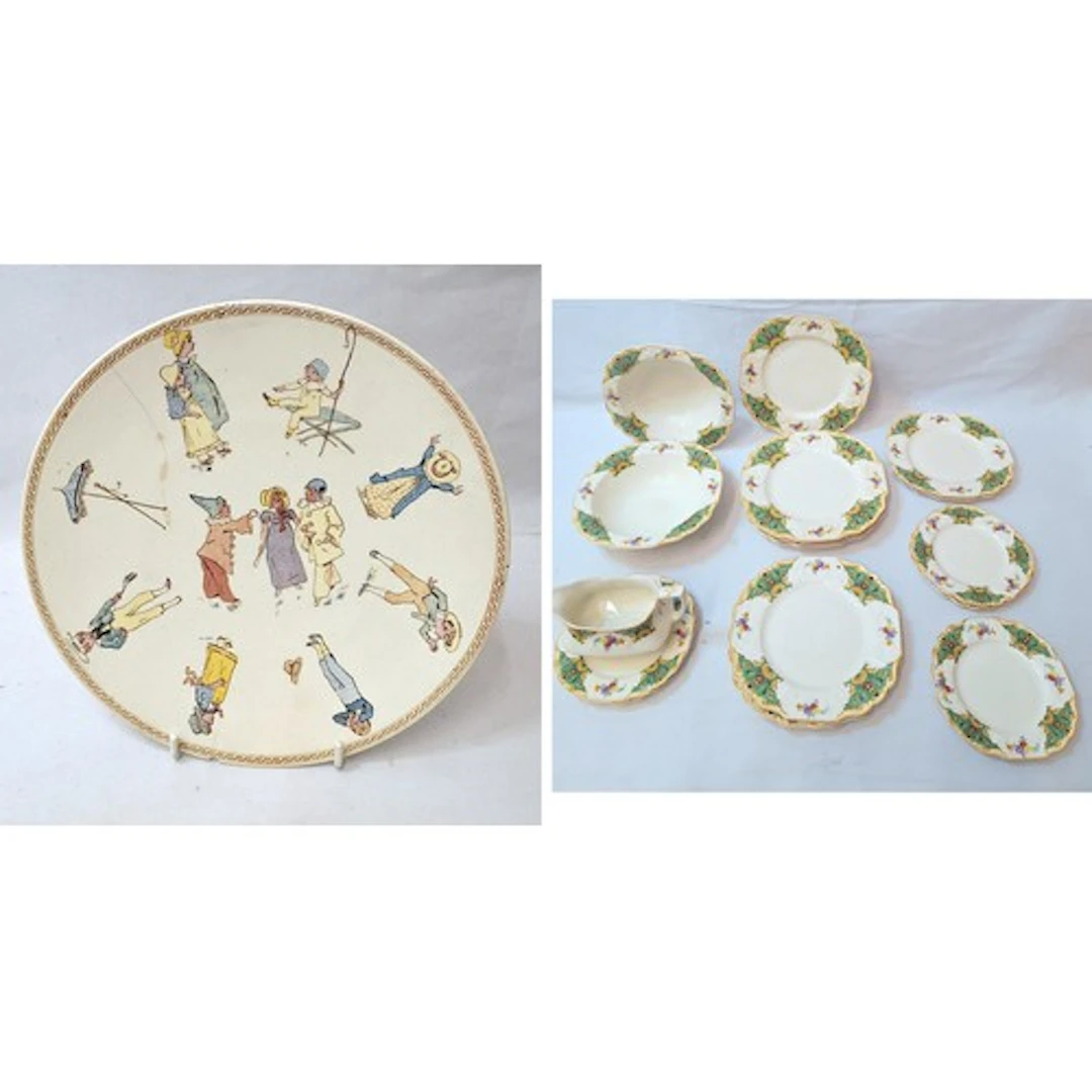Sarreguemines Antique Decorative Nursery plate approx. 22cm ...