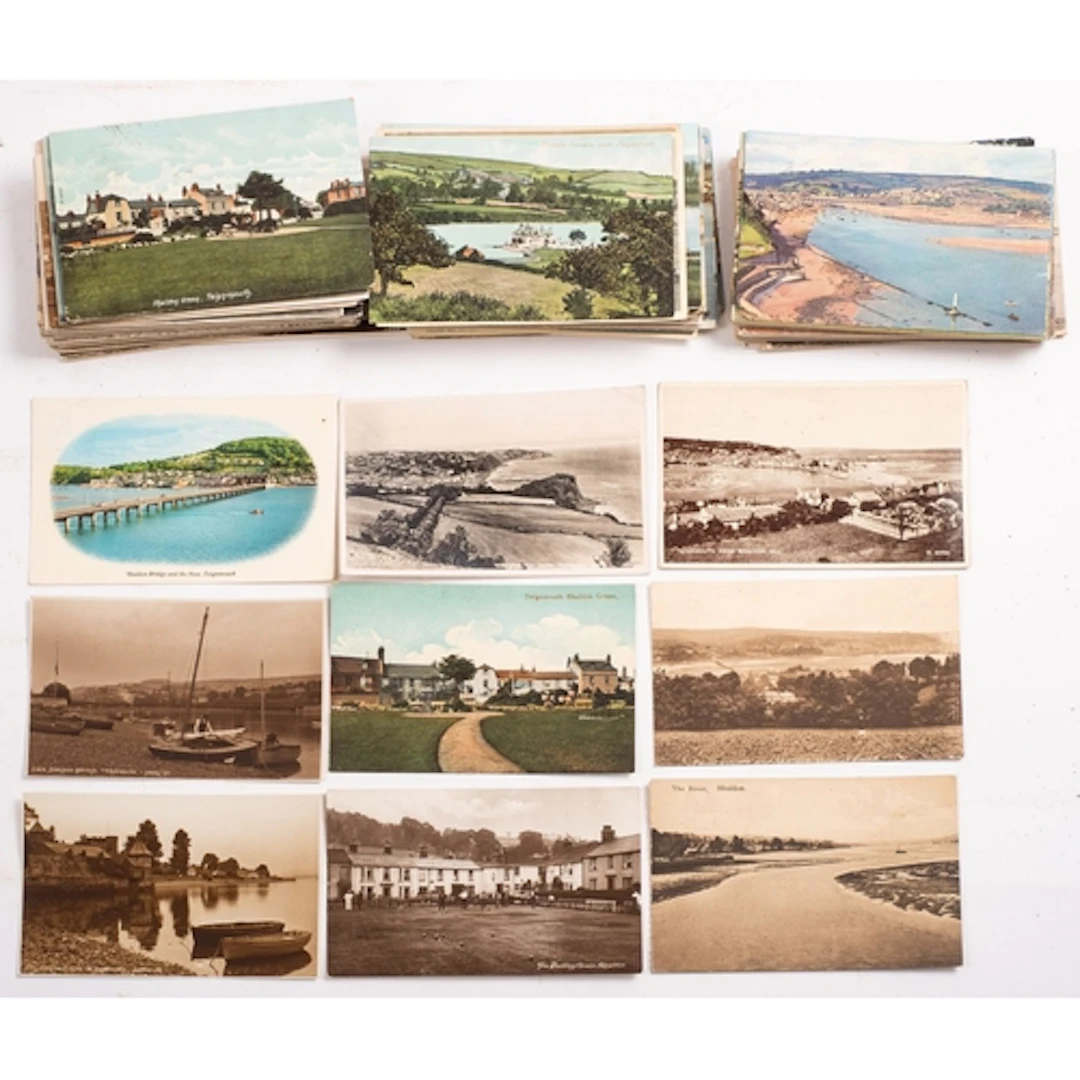 An album of early 20th Century postcards relating to Teignmo...
