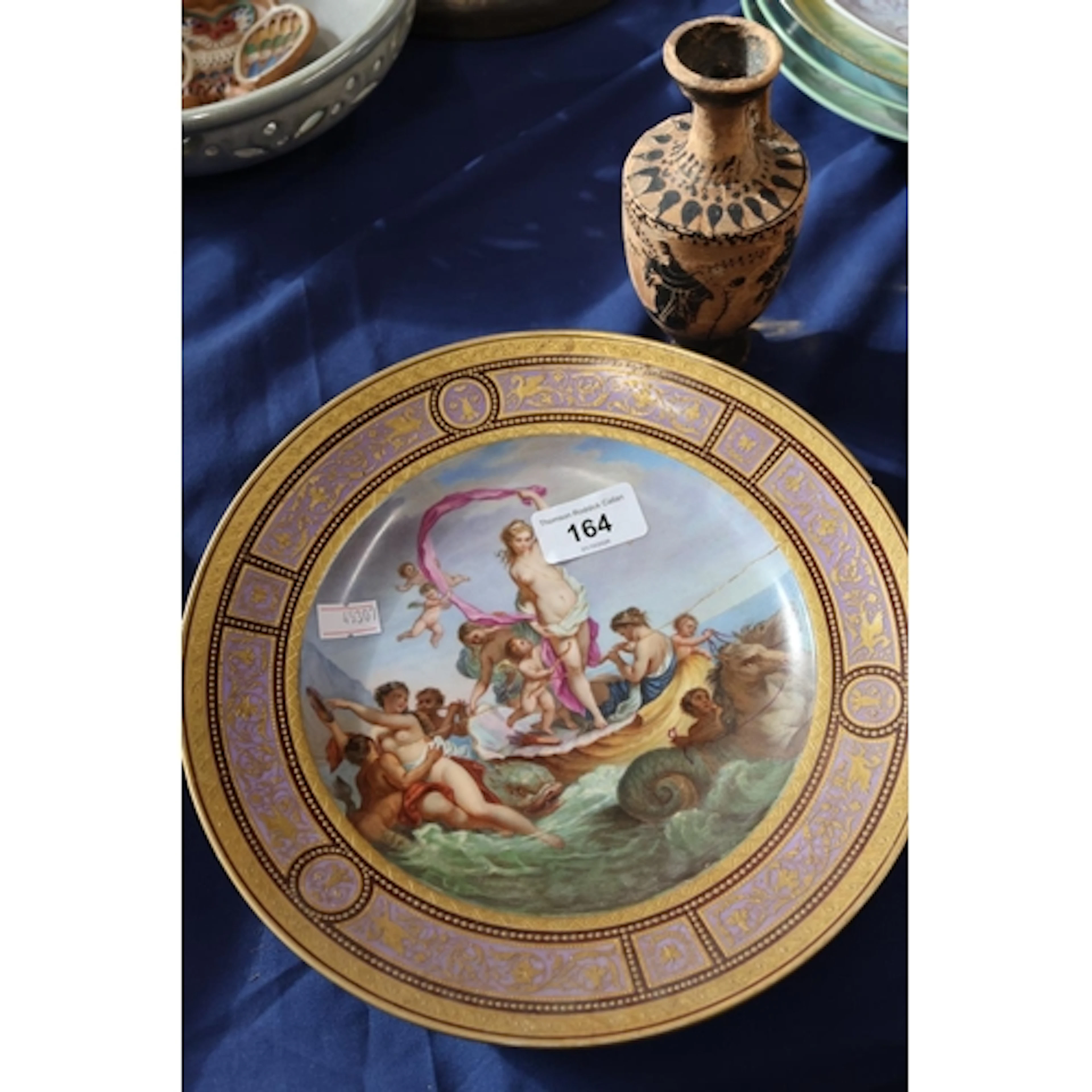 Renaissance style cabinet plate decorated with Venus, gilt s...