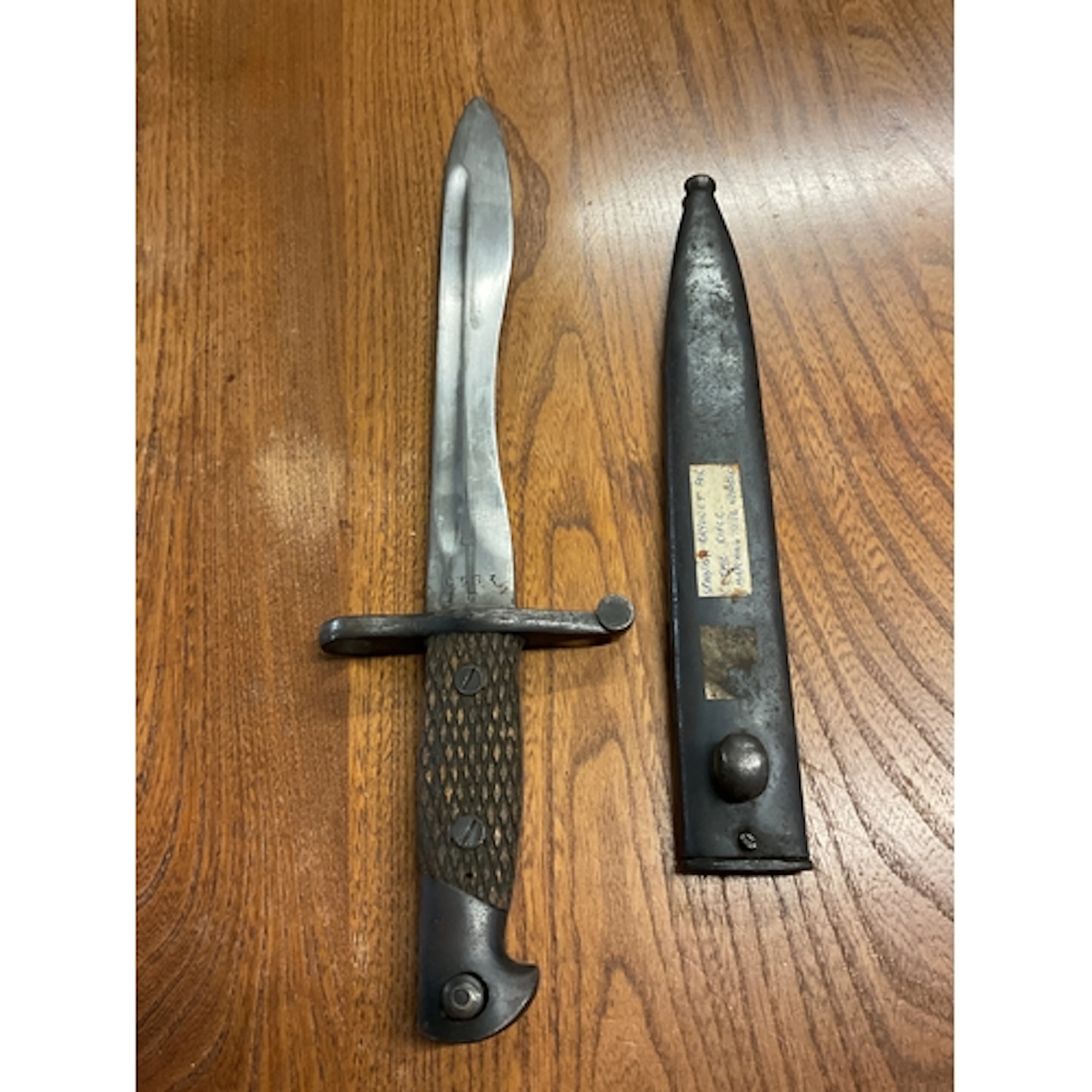 Matching number Spanish Bolo bayonet.
