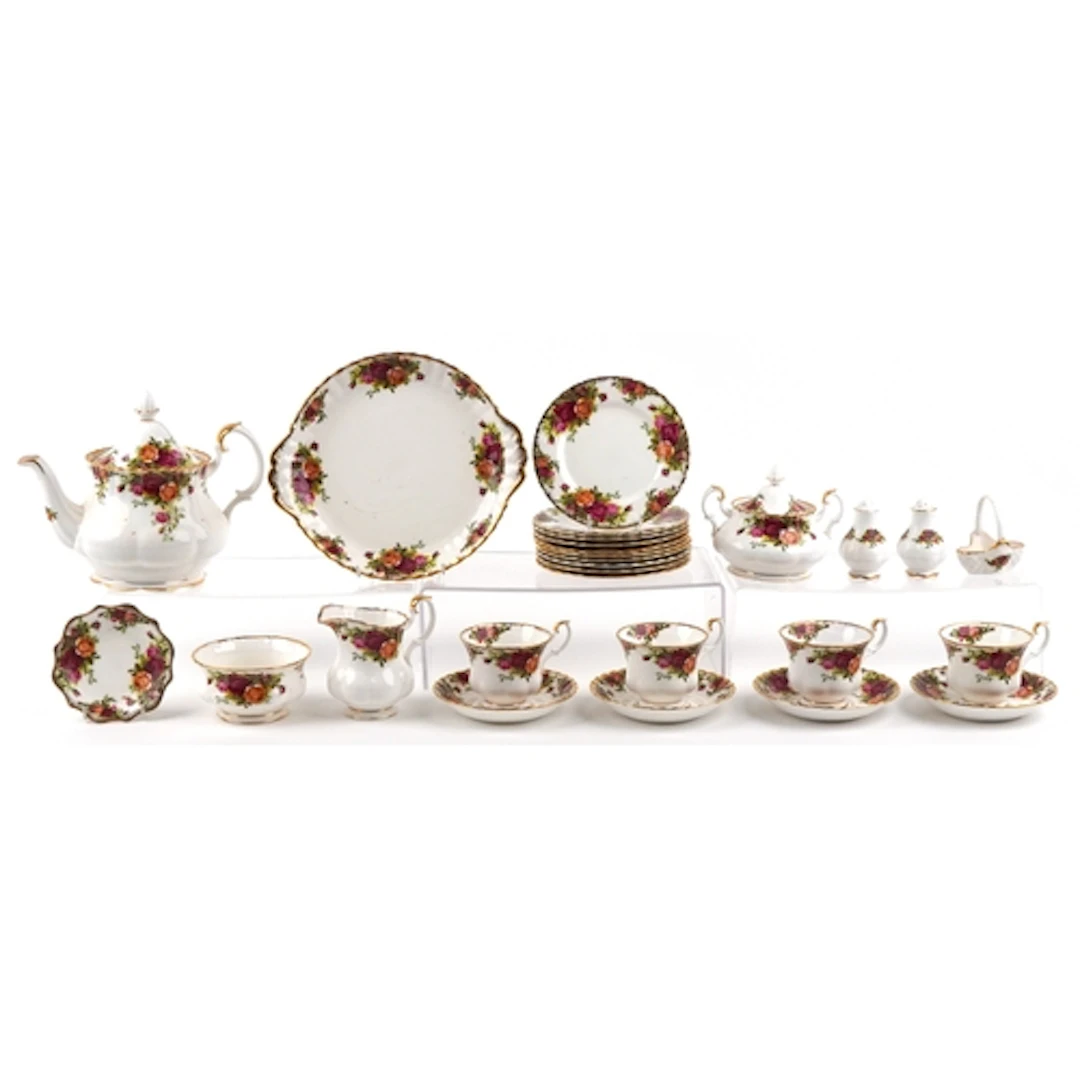 Royal Albert Old Country Roses teaware including teapot, cup...