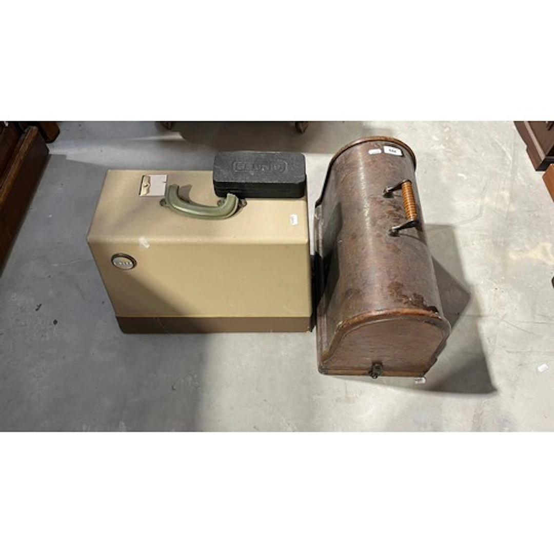 Two cased sewing machines