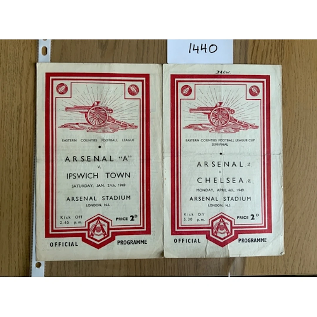 1948 - 1949 Arsenal Home Eastern Counties Football Programme...