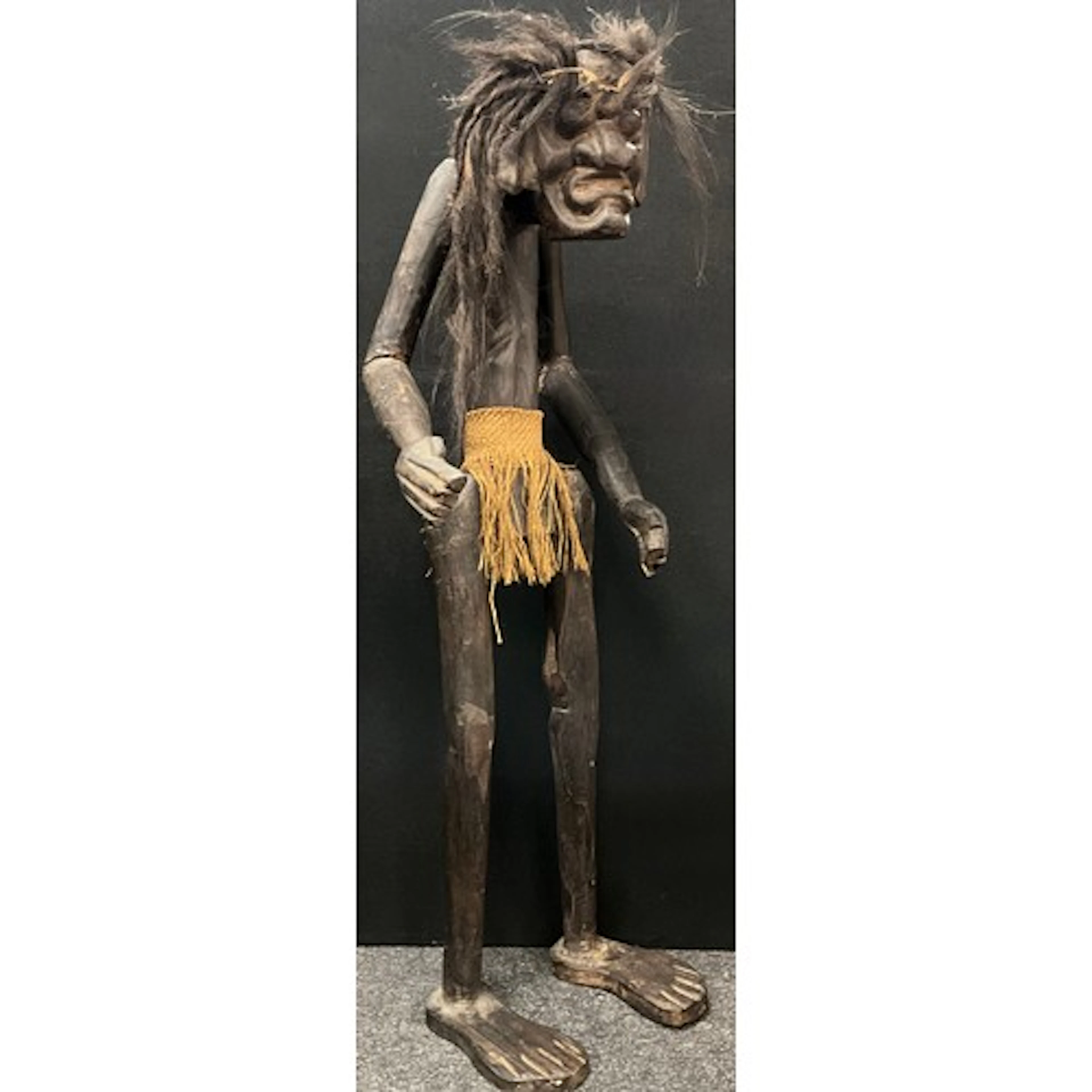 A stylised Tribal art figure, standing 102cm high
