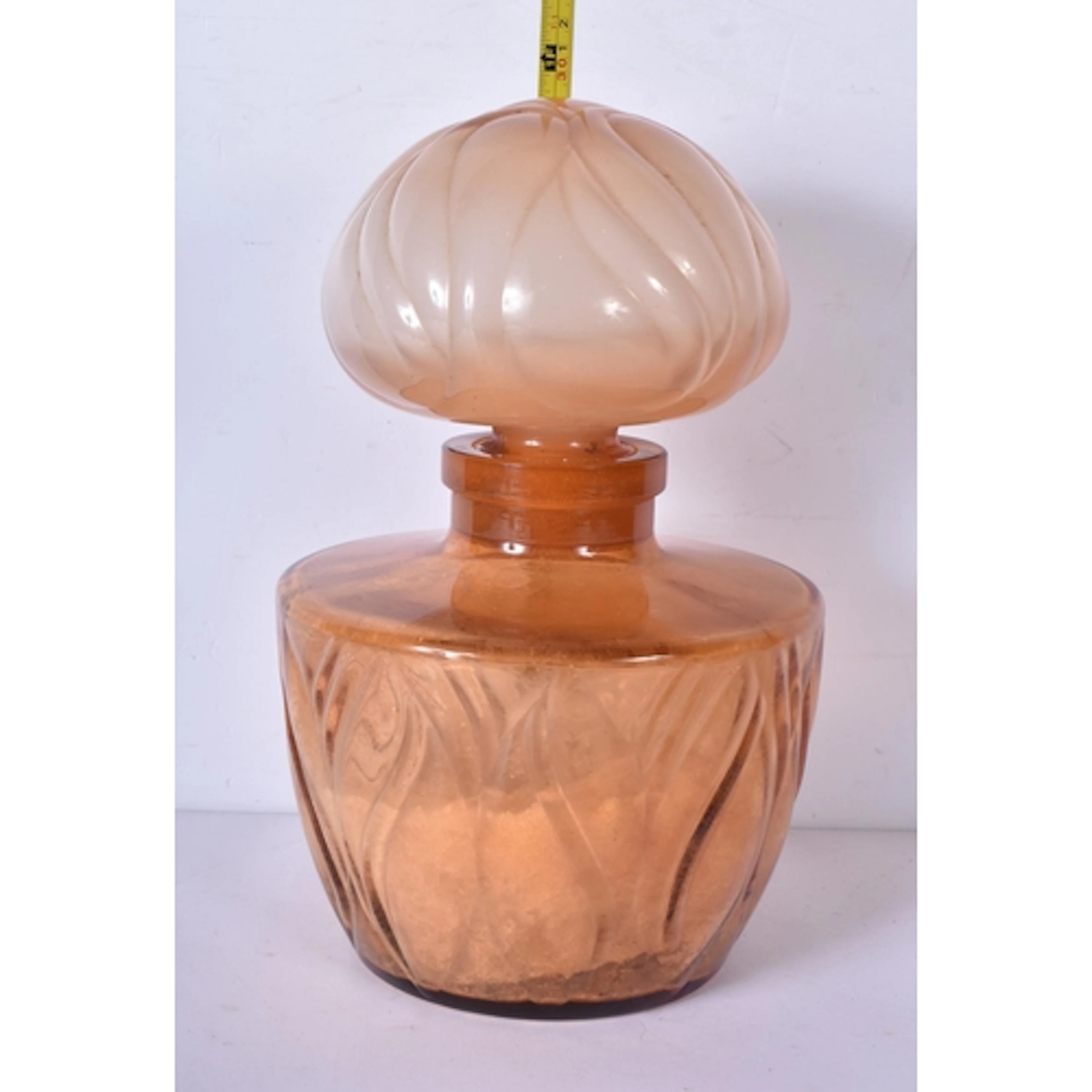 A large Faberge glass perfume display piece 29cm